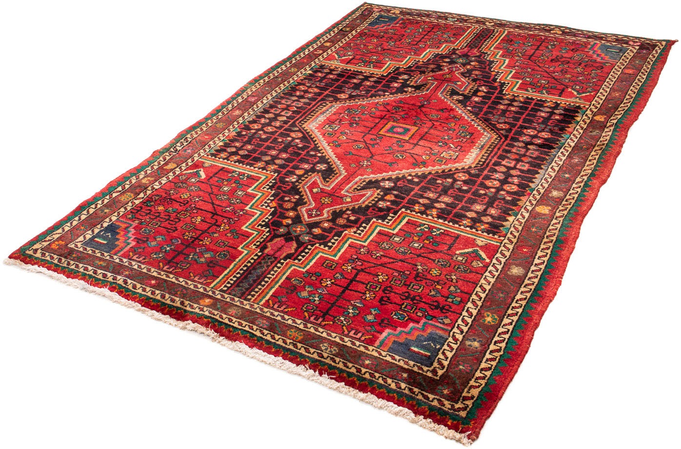 Image of morgenland Orientteppich »Perser - Nomadic - 210 x 137 cm - rot«, rechteckig, 10 mm Höhe, Wohnzimmer, Handgeknüpft, Einzelstück mit Zertifikat bei Ackermann Versand Schweiz