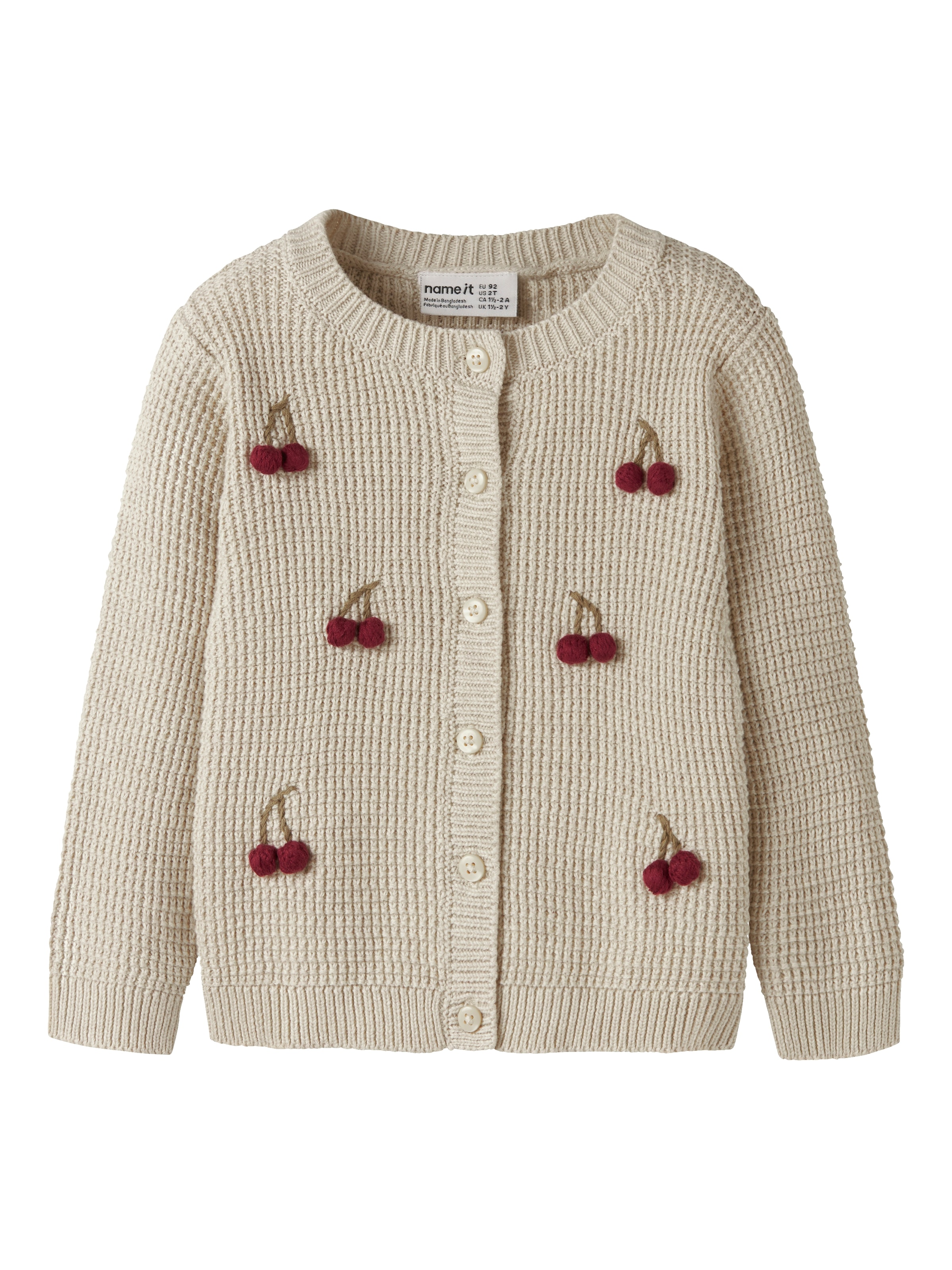 Name It Veste en tricot »NMFOSIE LS KNIT CARD BOX« Baumwolle, regular fit