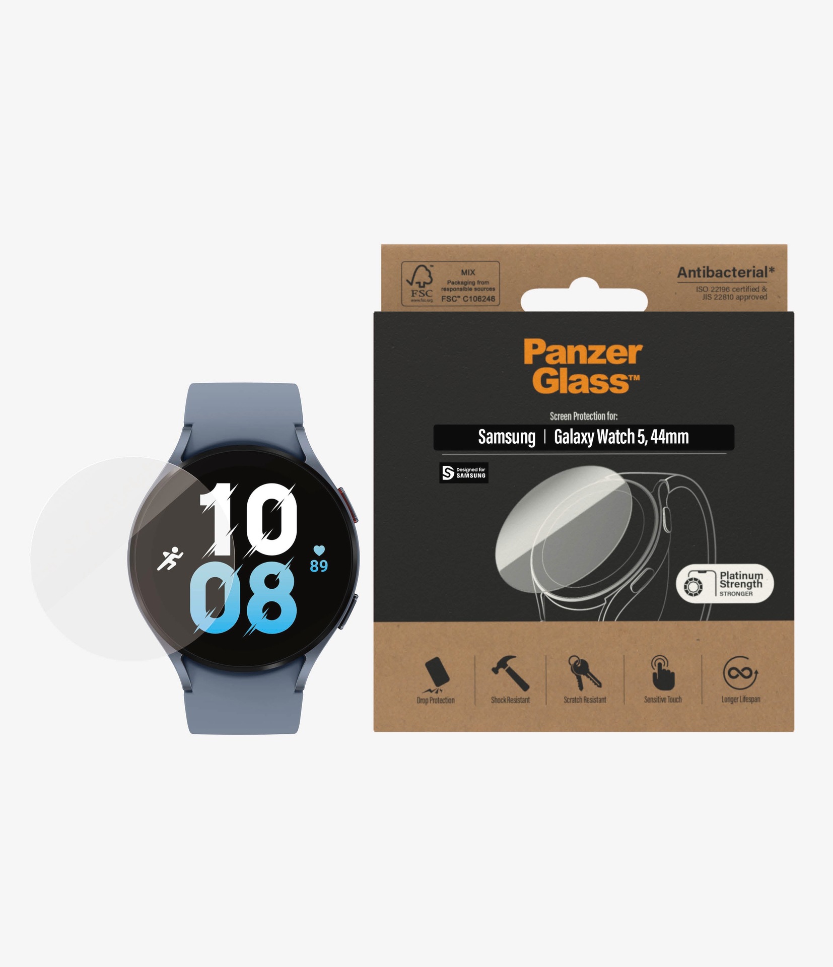 PanzerGlass Displayschutzglas »Screen Protector Glass«, für Samsung Galaxy Watch 5 44mm