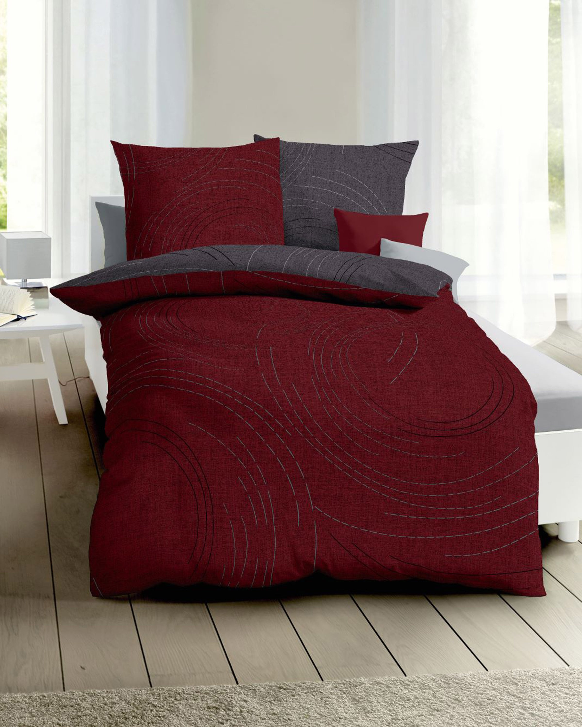 Kaeppel Wendebettwäsche »Jaro, in Gr. 135x200, 155x220 oder 200x200 cm«, mit Reissverschluss, 100% Baumwolle, Bettwäsche mit zeitlosem Design