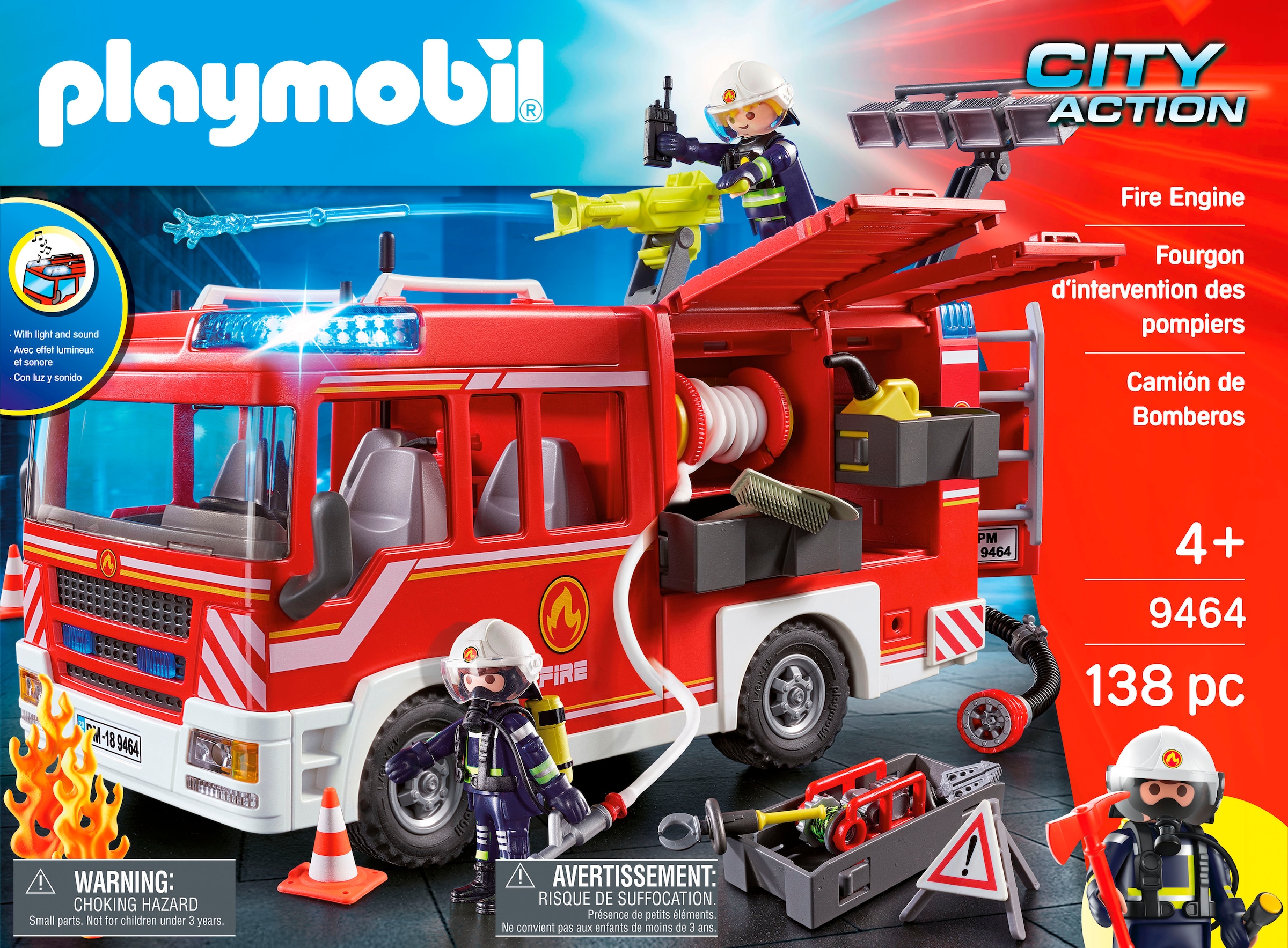 Playmobil® Konstruktions-Spielset »Feuerwehr-Rüstfahrzeug (9464), My Action Heroes« Made in Germany
