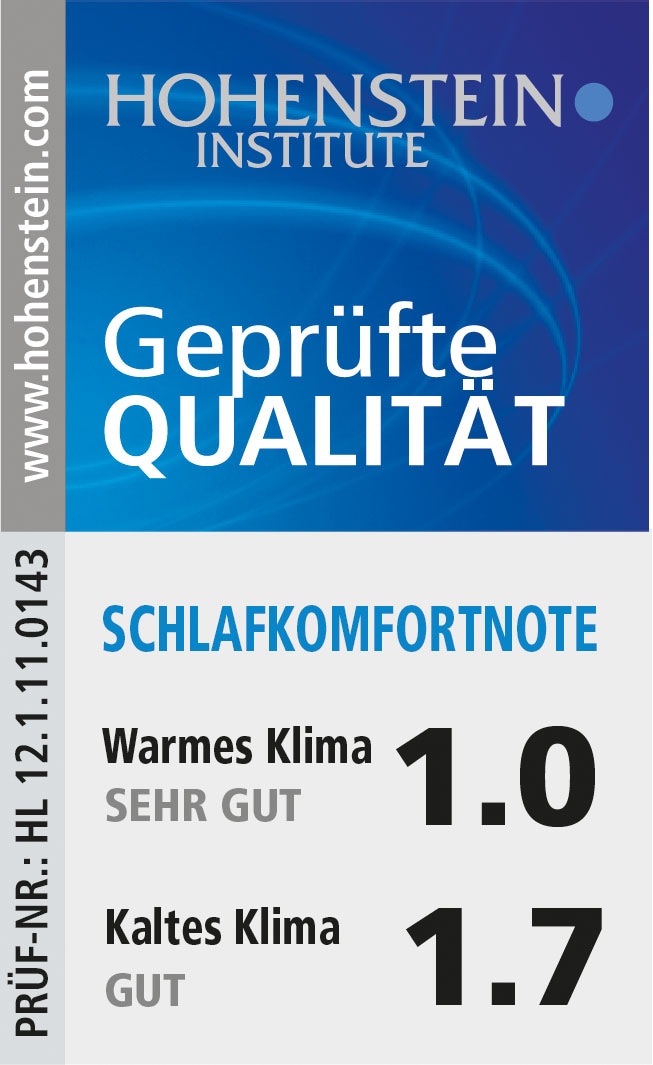 Haeussling Couette en duvet »Swiss Royal, Bettdecken für Sommer und Winter, Ganzjahresdecke, Decke« léger Füllung 90 duvet 10 plumes 1 cuis tlg. Couette 135x200 cm, 155x220 cm et autres tailles, Made in Germany