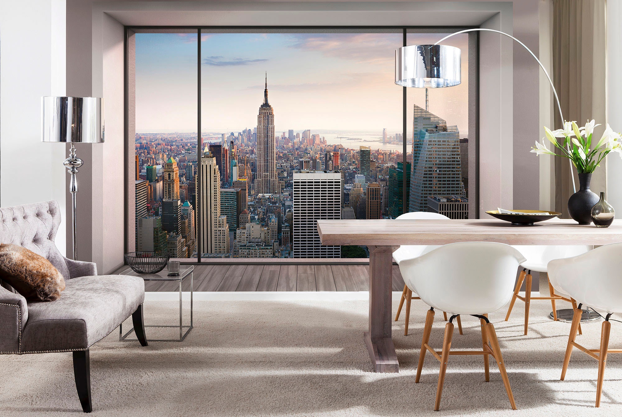 Komar Vliestapete »Digitaldruck Vlies - Penthouse - Grösse 400 x 260 cm«, bedruckt, Wohnzimmer, Schlafzimmer