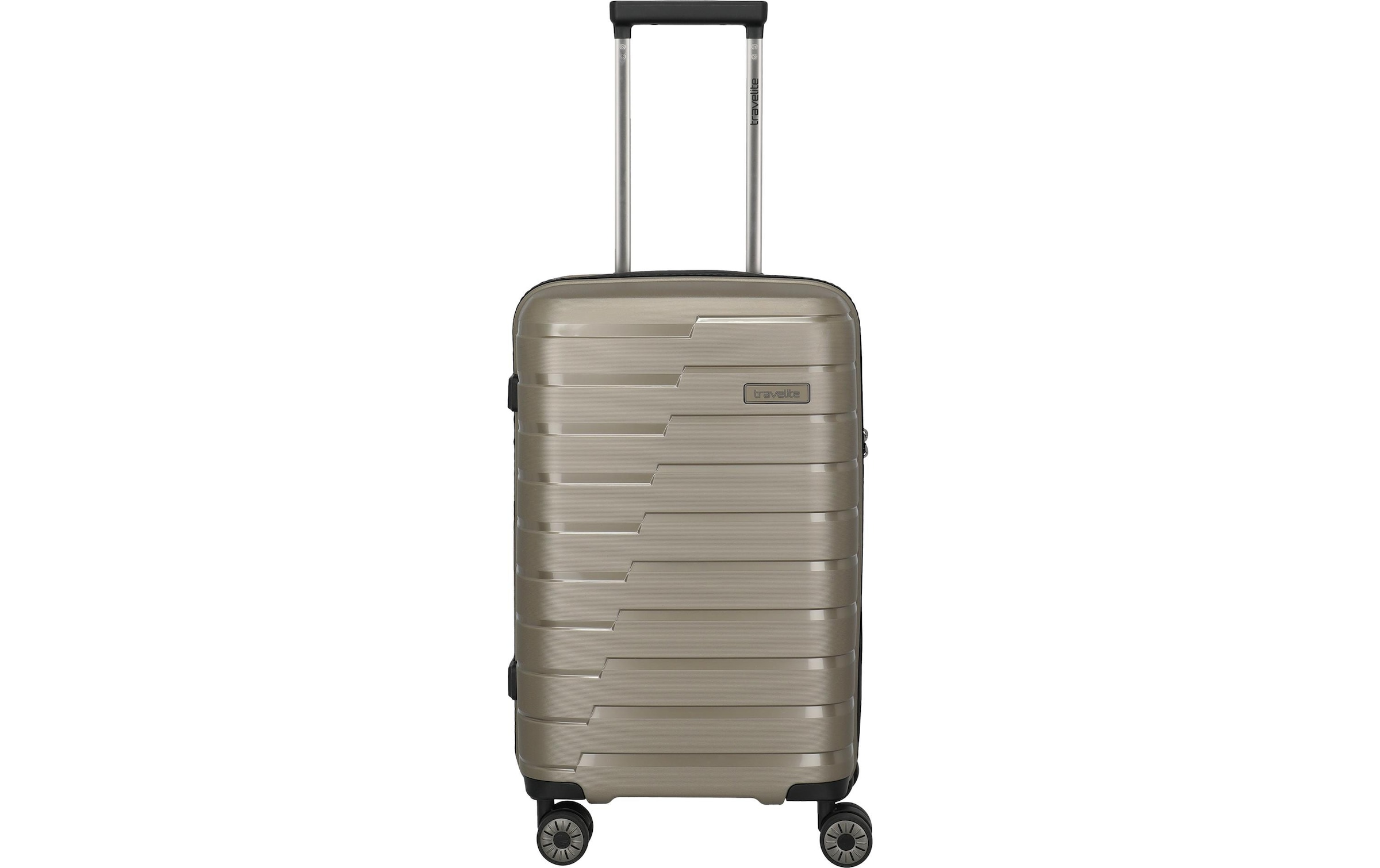 travelite Trolley »AIR BASE Reisekoffer Hartschale« 35 litre 4 Rollen kratzresistenter Oberfläche und cleverer Innenaufteilung
