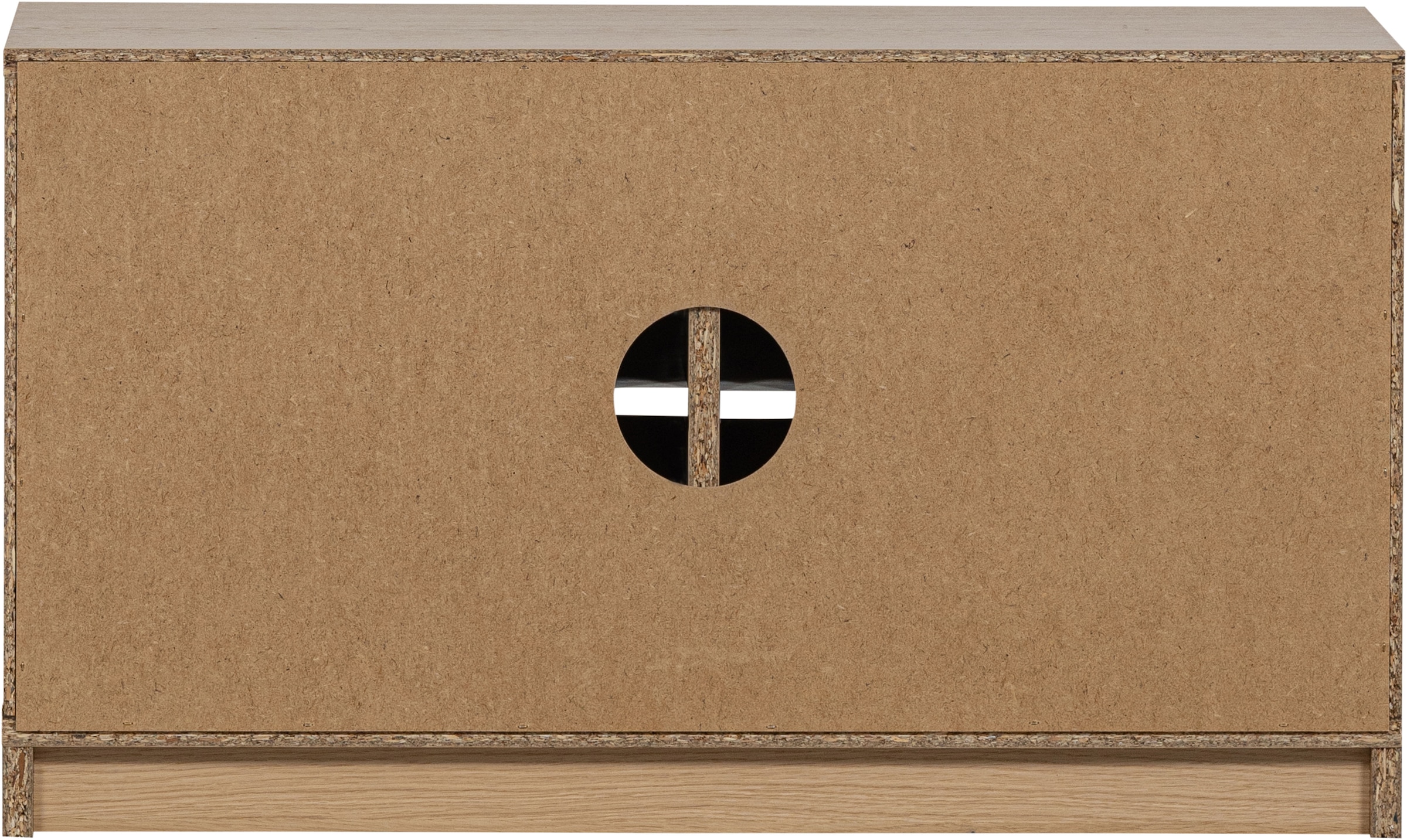 WOOOD Sideboard »Modulair mit Druckmechanismus und Eichenfurnier B 77 x T 40 x H 44 cm« Tragkraft 15 kg pro Einlegeboden, einfach zu montieren