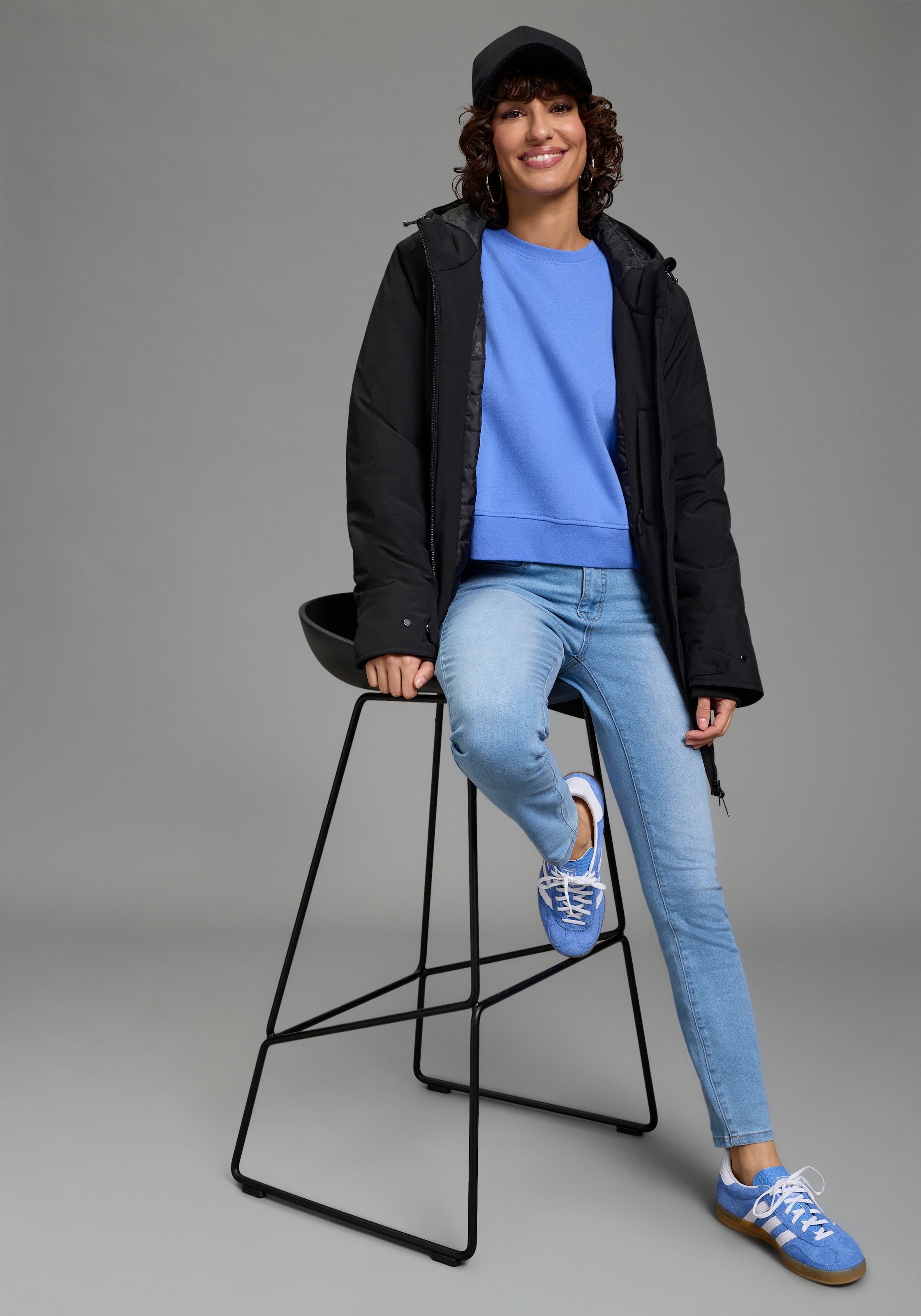 Polarino Veste fonctionnelle mit Kapuze Wärmend, winddicht, wasserabweisend, Übergangsjacke