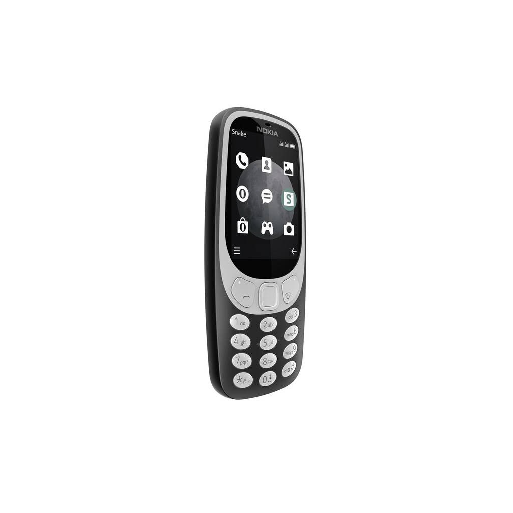 Nokia Handy »3310 3G Dual SIM Charcoal«, schwarz, 6,1 cm/2,4 Zoll