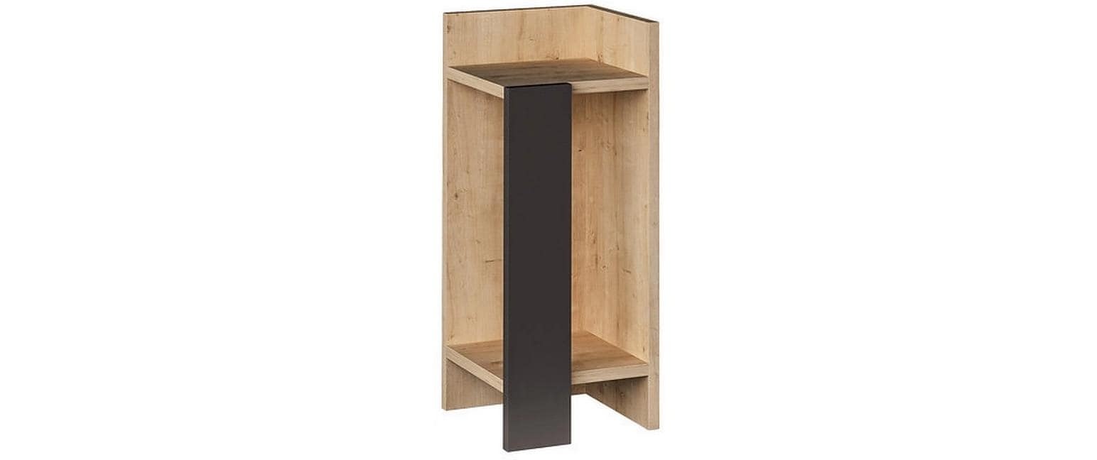 Image of WOODY FASHION Nachttisch "Elos Rechts 25 x 60 x 27 cm, Anthrazit/Nature"