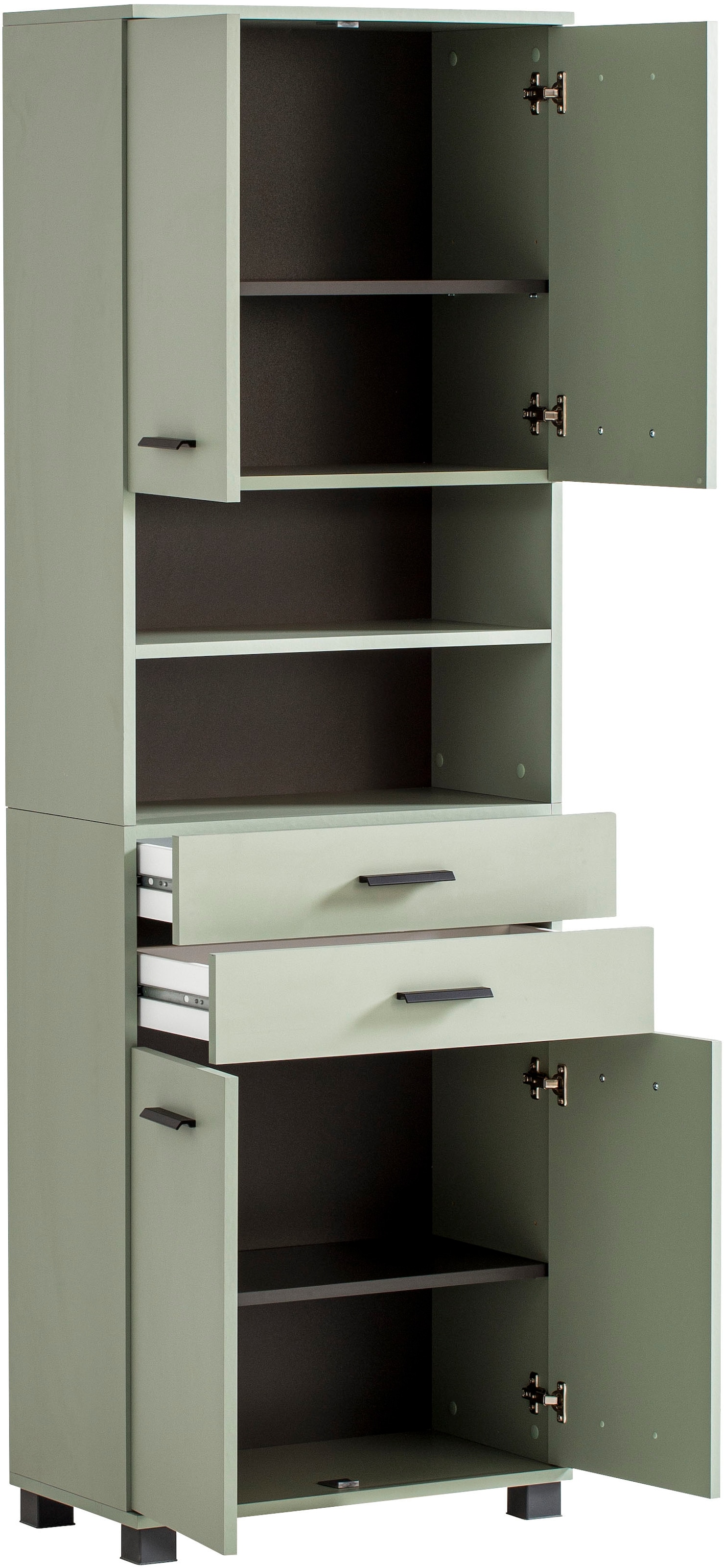 welltime Armoire haute »Palermo, Made in Germany« Breite 60 cm, verstellbare Einlegeböden, Metallgriffe
