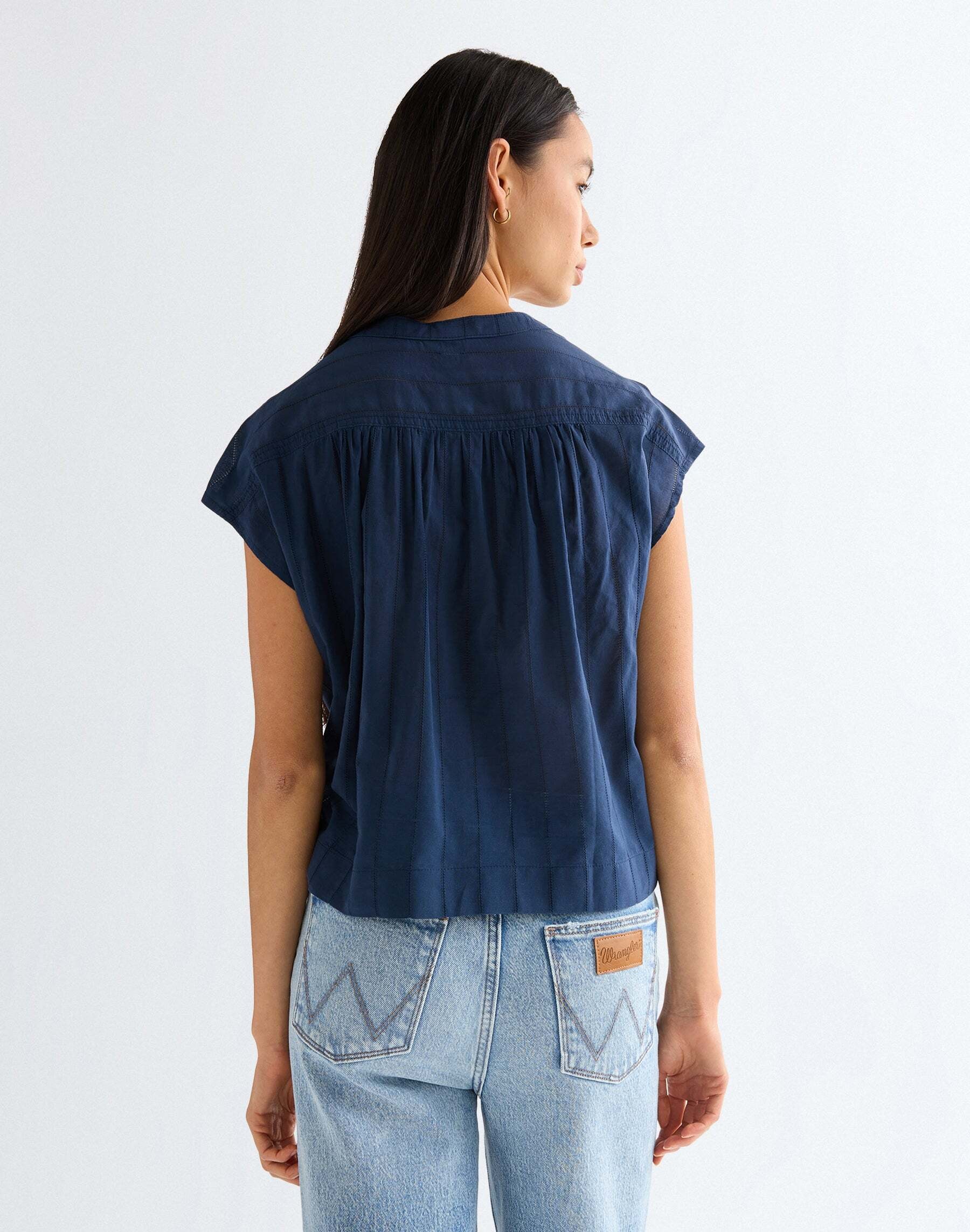 Wrangler Kurzarmbluse »WRANGLER Kurzarmhemd Drop Shoulder«
