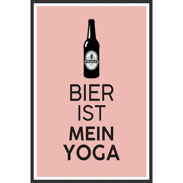 queence Metallbild »Bier Yoga«, Sprüche, (1 St.) kaufen