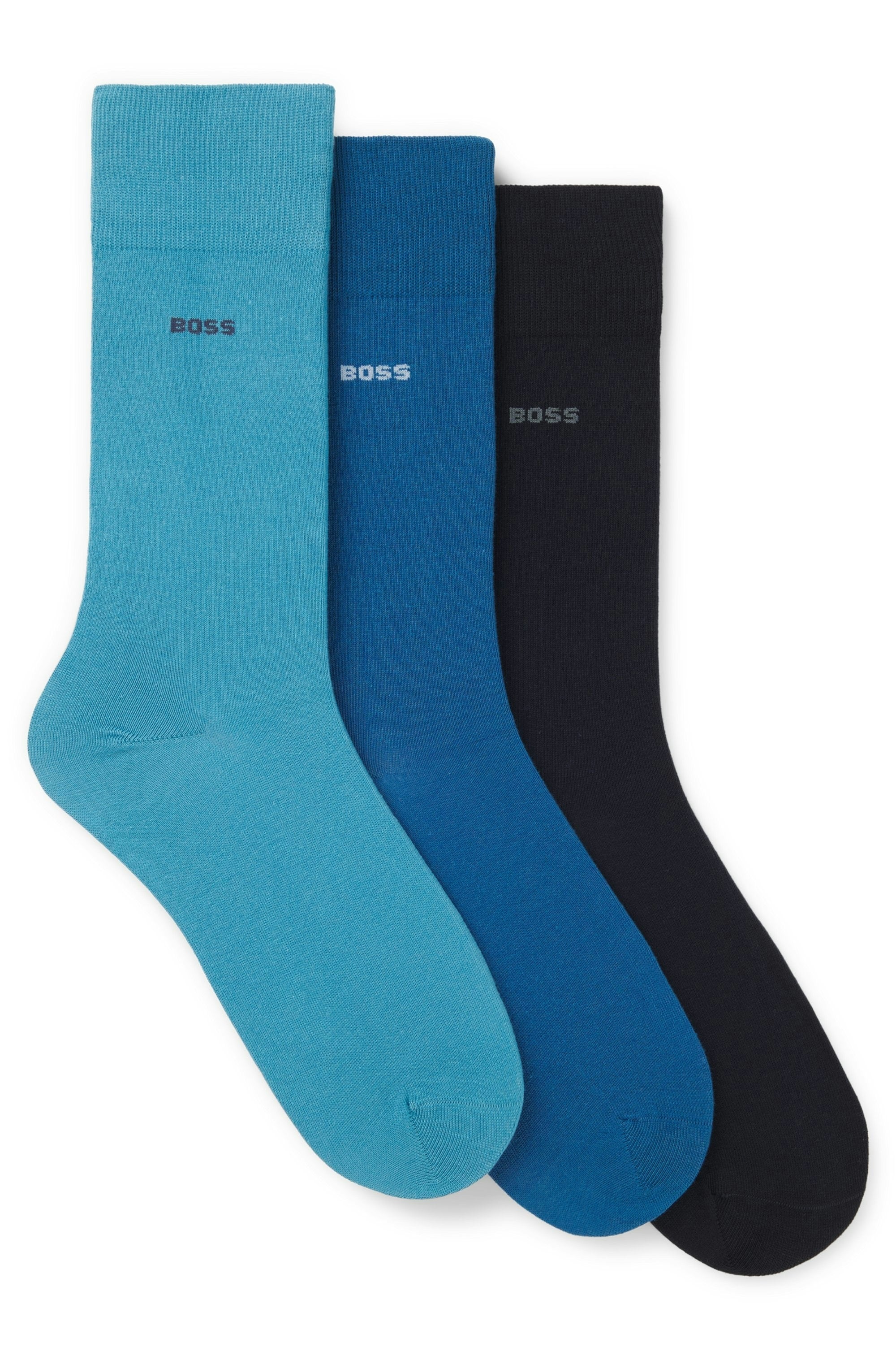 BOSS Businesssocken »3P RS Uni CC« 3 Paar tlg. mittelhoch, verstärkte Zehen- und Fersenpartie