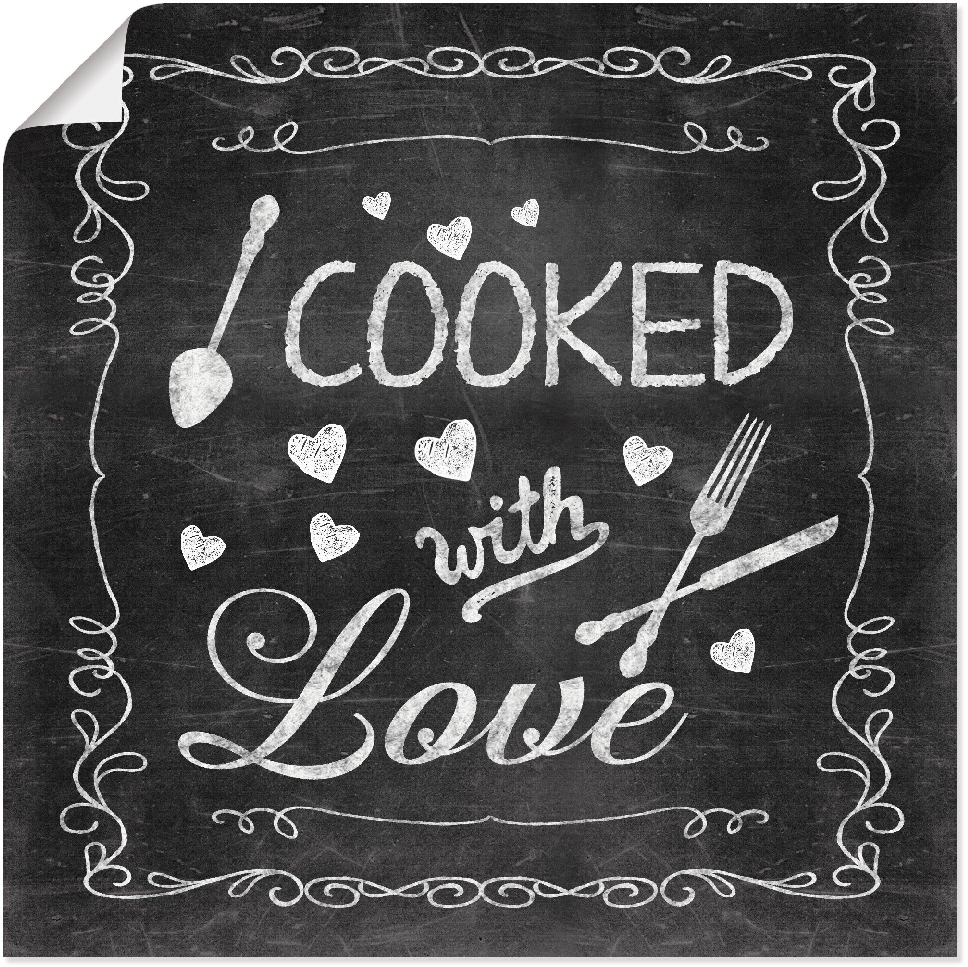 Image of Artland Wandbild »Zuhause I«, Sprüche & Texte, (1 St.), in vielen Grössen & Produktarten - Alubild / Outdoorbild für den Aussenbereich, Leinwandbild, Poster, Wandaufkleber / Wandtattoo auch für Badezimmer geeignet bei Ackermann Versand Schweiz