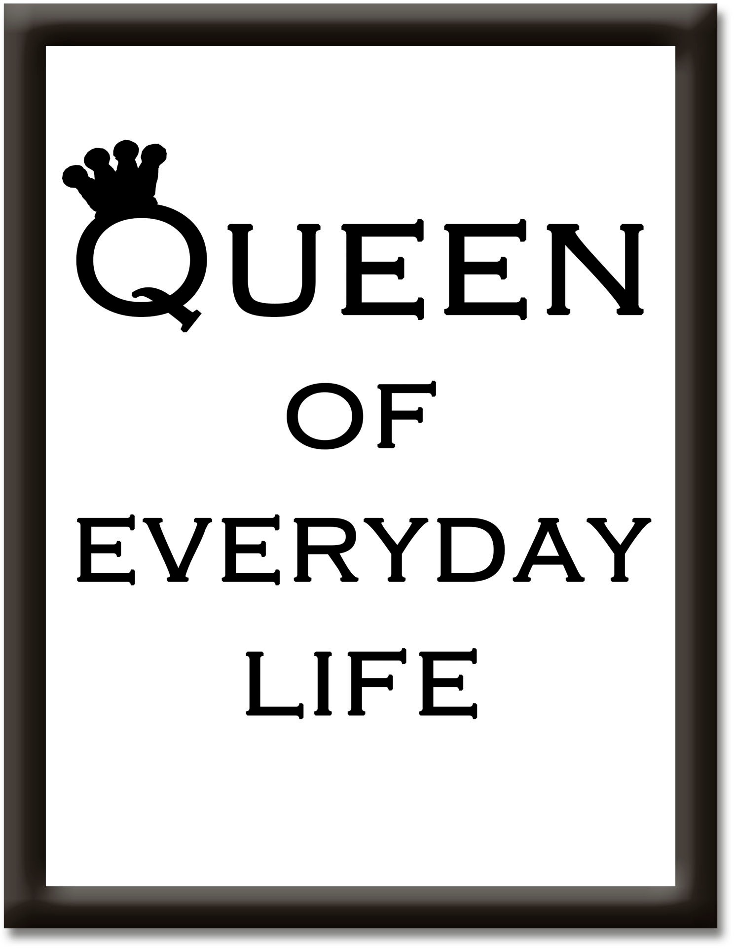 Image of Artland Wandbild »Königin des Alltags«, Sprüche & Texte, (1 St.) bei Ackermann Versand Schweiz