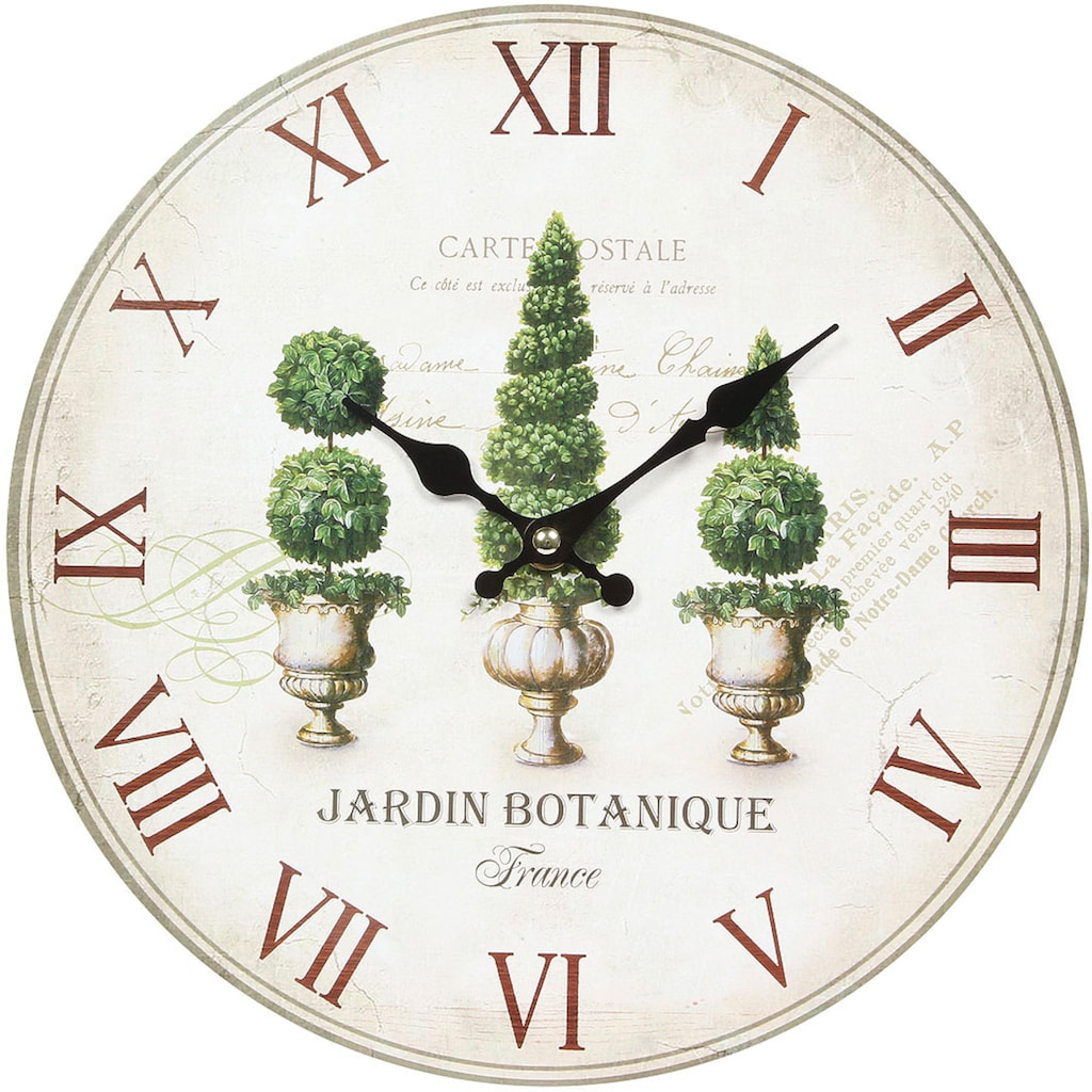 Ambiente Haus Wanduhr »Wanduhr - Plants 28cm«