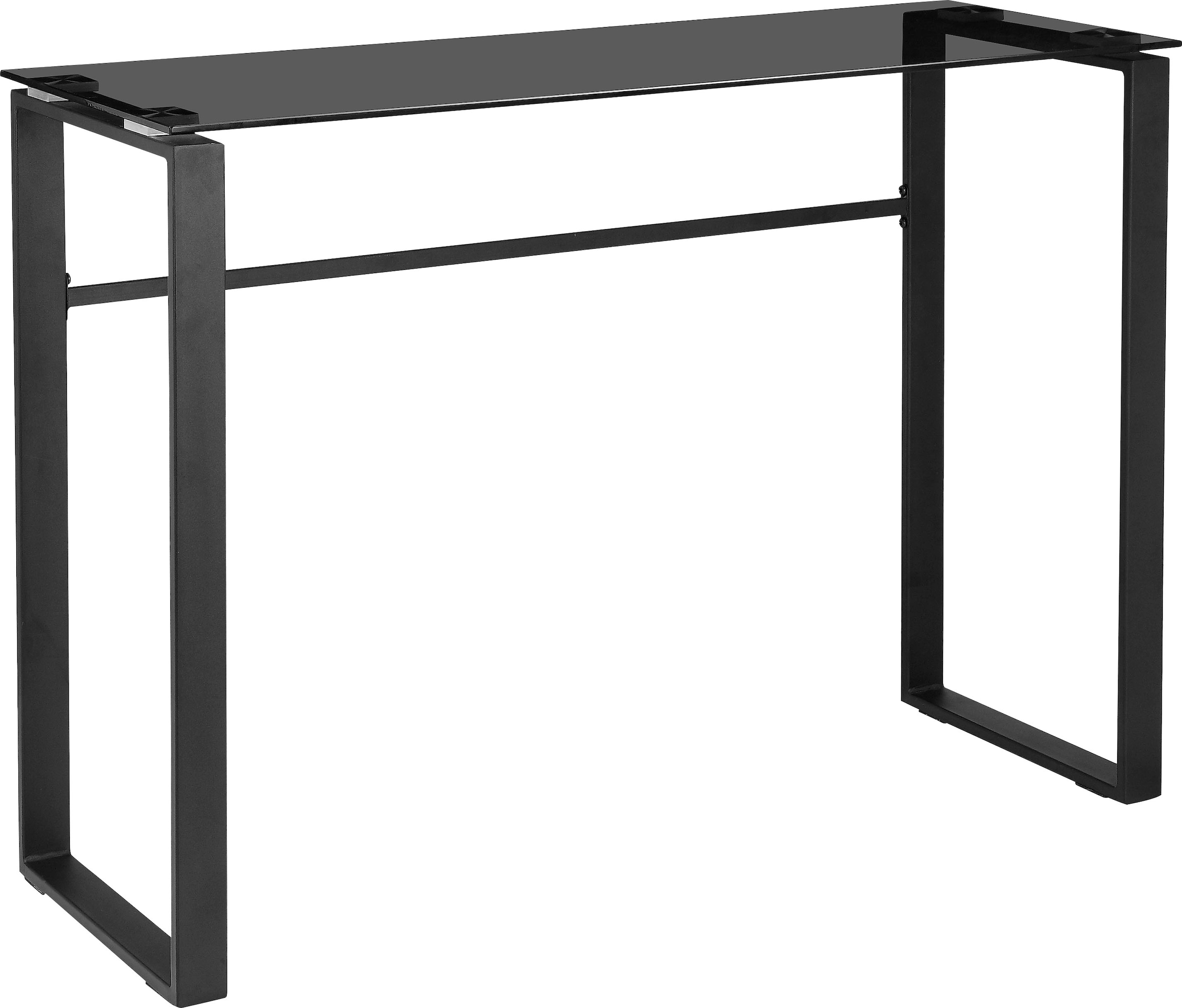 Tischplatte gehärtetem Places bequem aus aus of Style »Simsbury«, 80 kaufen Glas Konsolentisch 0,8 Gestell cm, cm Metall, Höhe