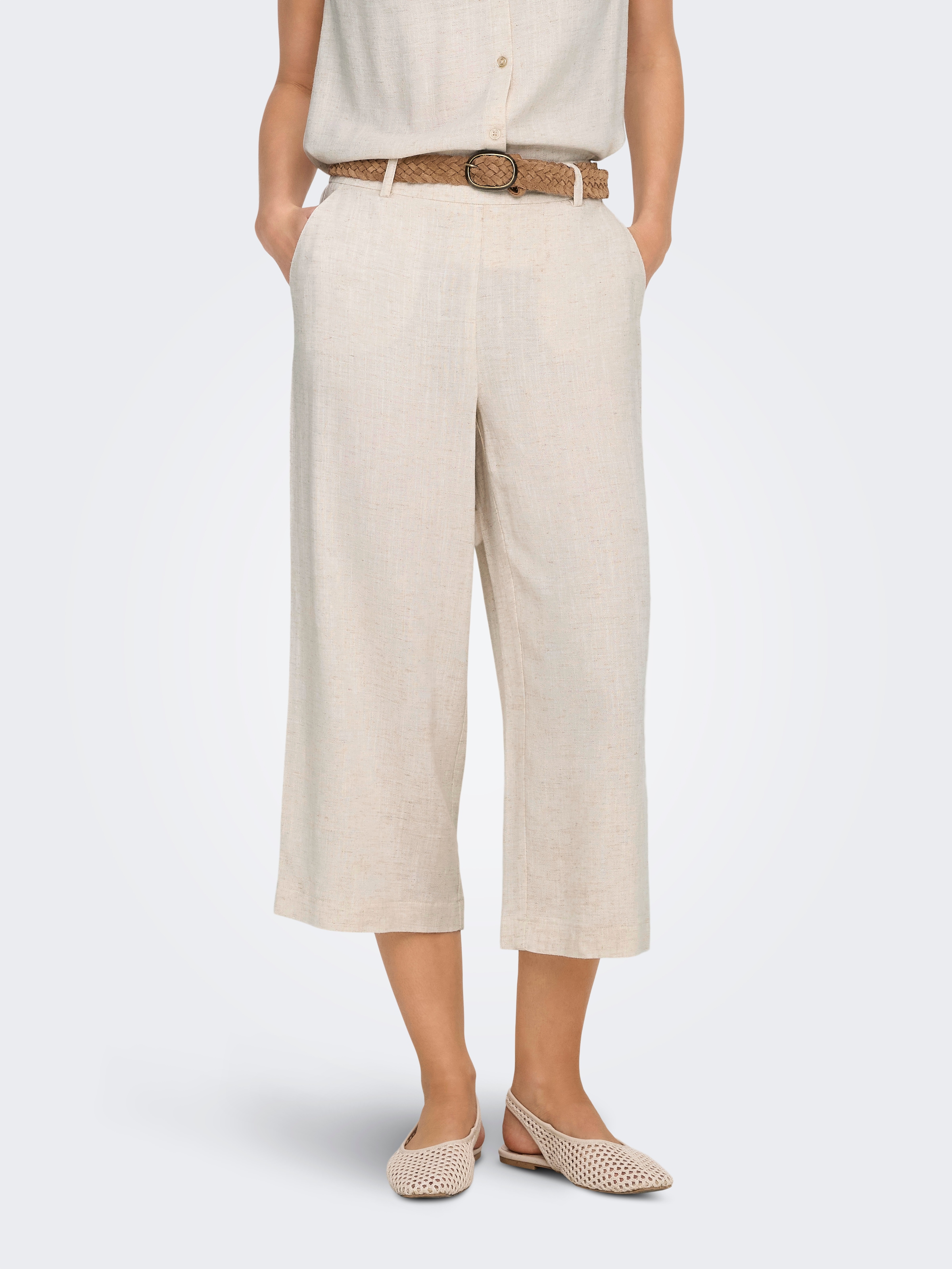 Image of ONLY Culotte "ONLSIESTA HW LIN BL CLEAN CULOT PNT NOOS" Viskosemischung