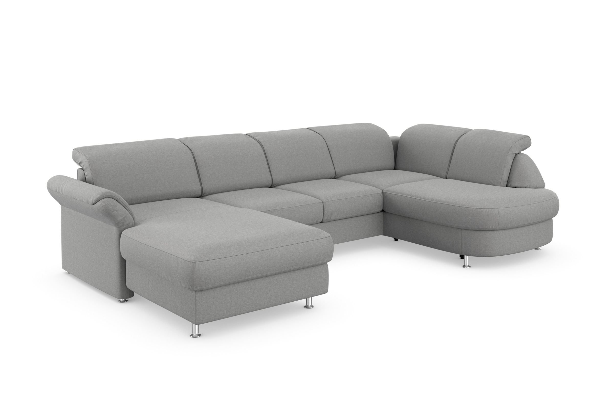 sit&more Wohnlandschaft »Apulia U-Form« wahlweise Bettfunktion, Bettkasten und Kopf- und Armteilverstellung