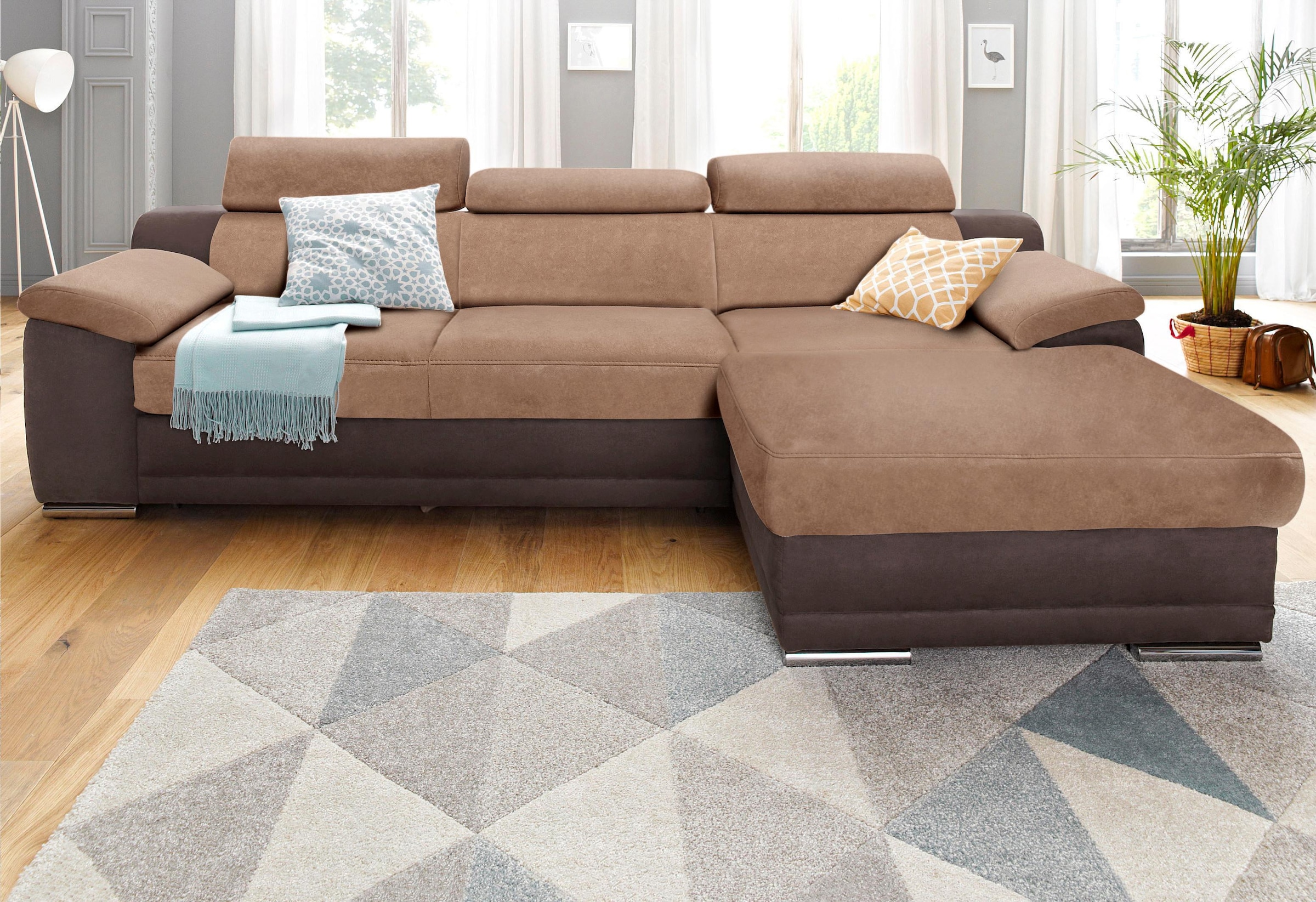 sit&more Canapé d'angle »Xenia L-Form« wahlweise mit Bettfunktion