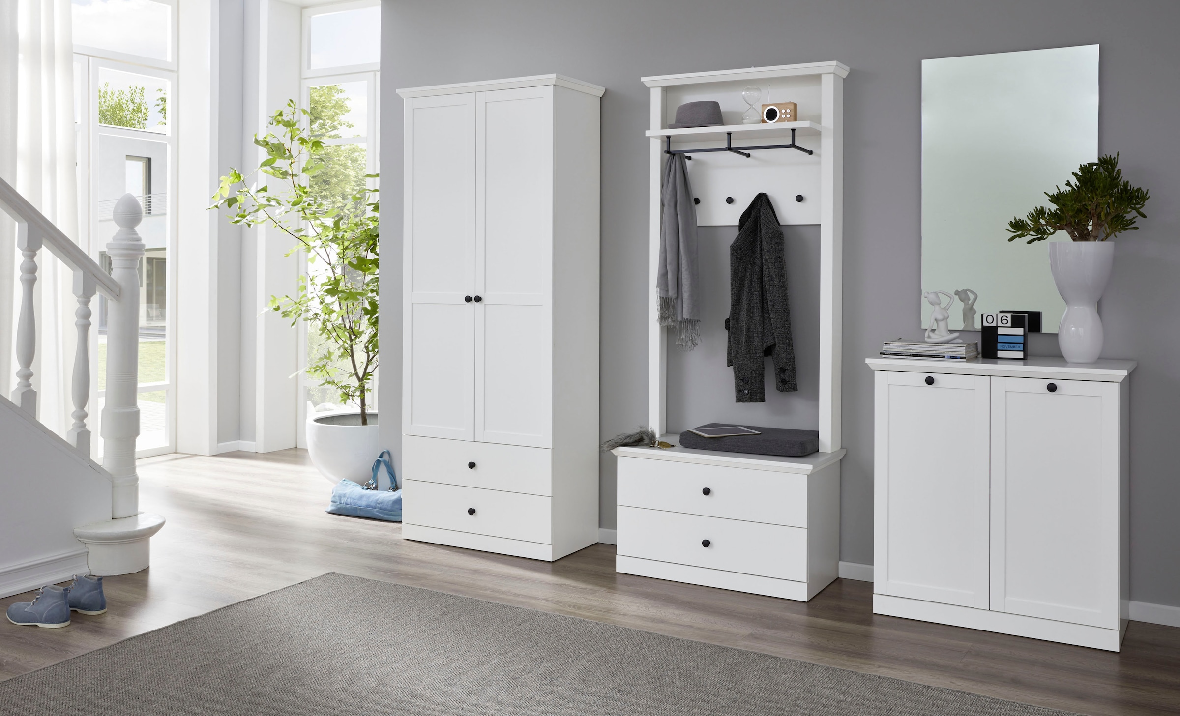 Home affaire Commode à chaussures »Örebro« zeitloser Landhausstil,