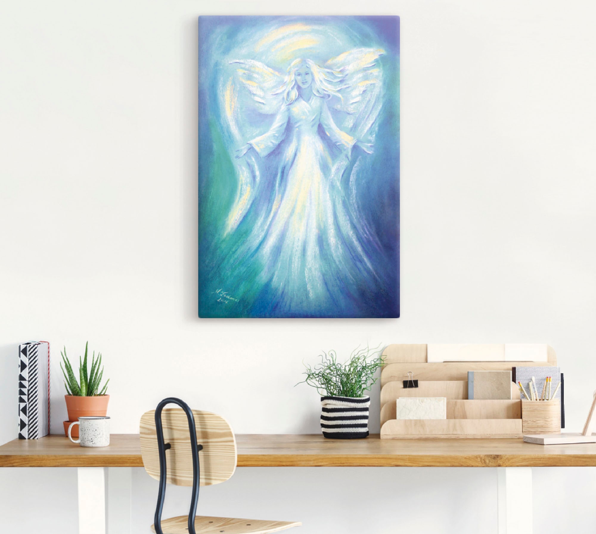 Leinwandbild, versch. St.), »Engel in (1 Artland Grössen Religion, als Wandaufkleber der Wandbild oder Liebe«, Poster