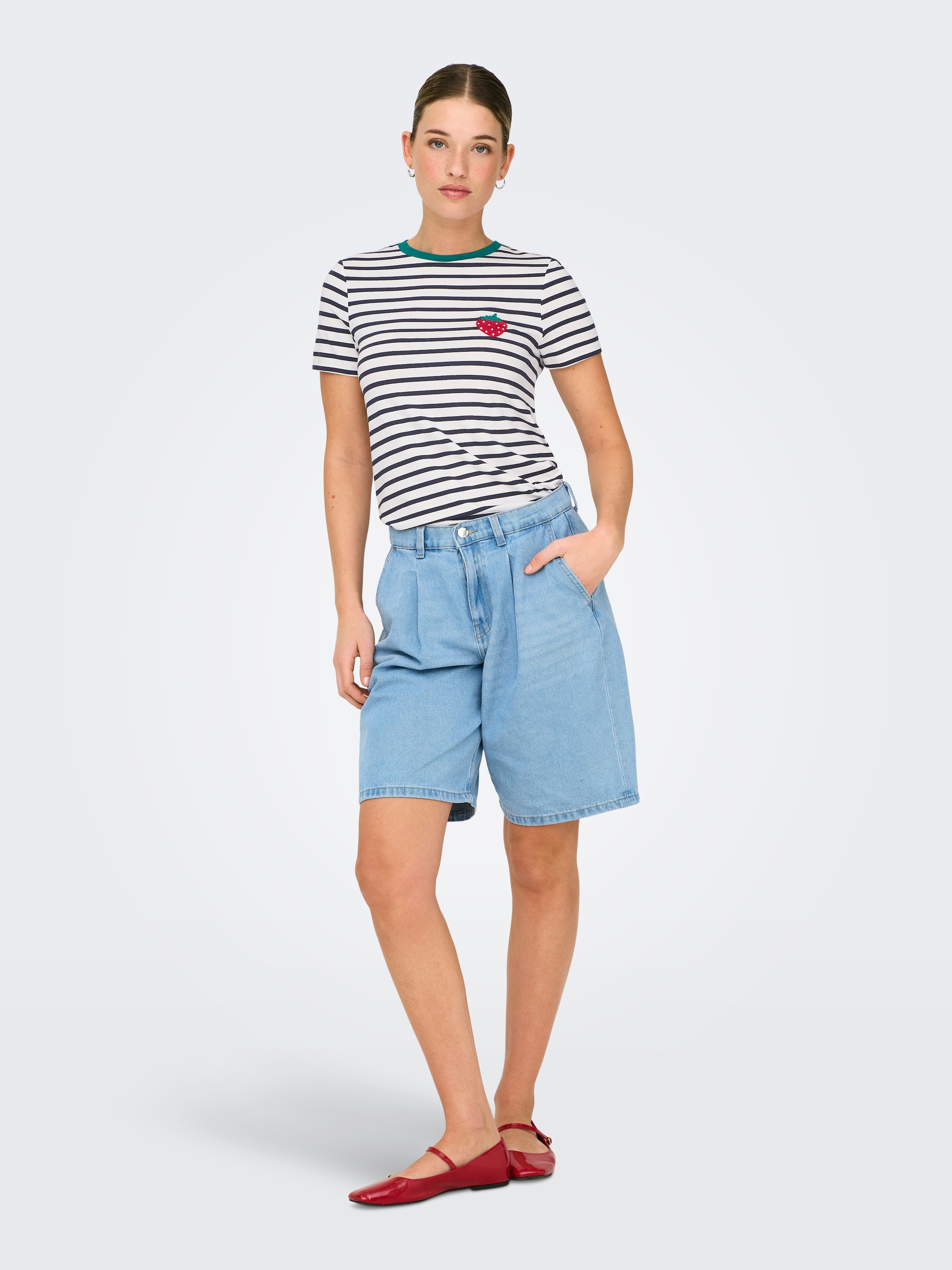 ONLY Kurzarmshirt »ONLHEART LIFE S/S TEE JRS NOOS«