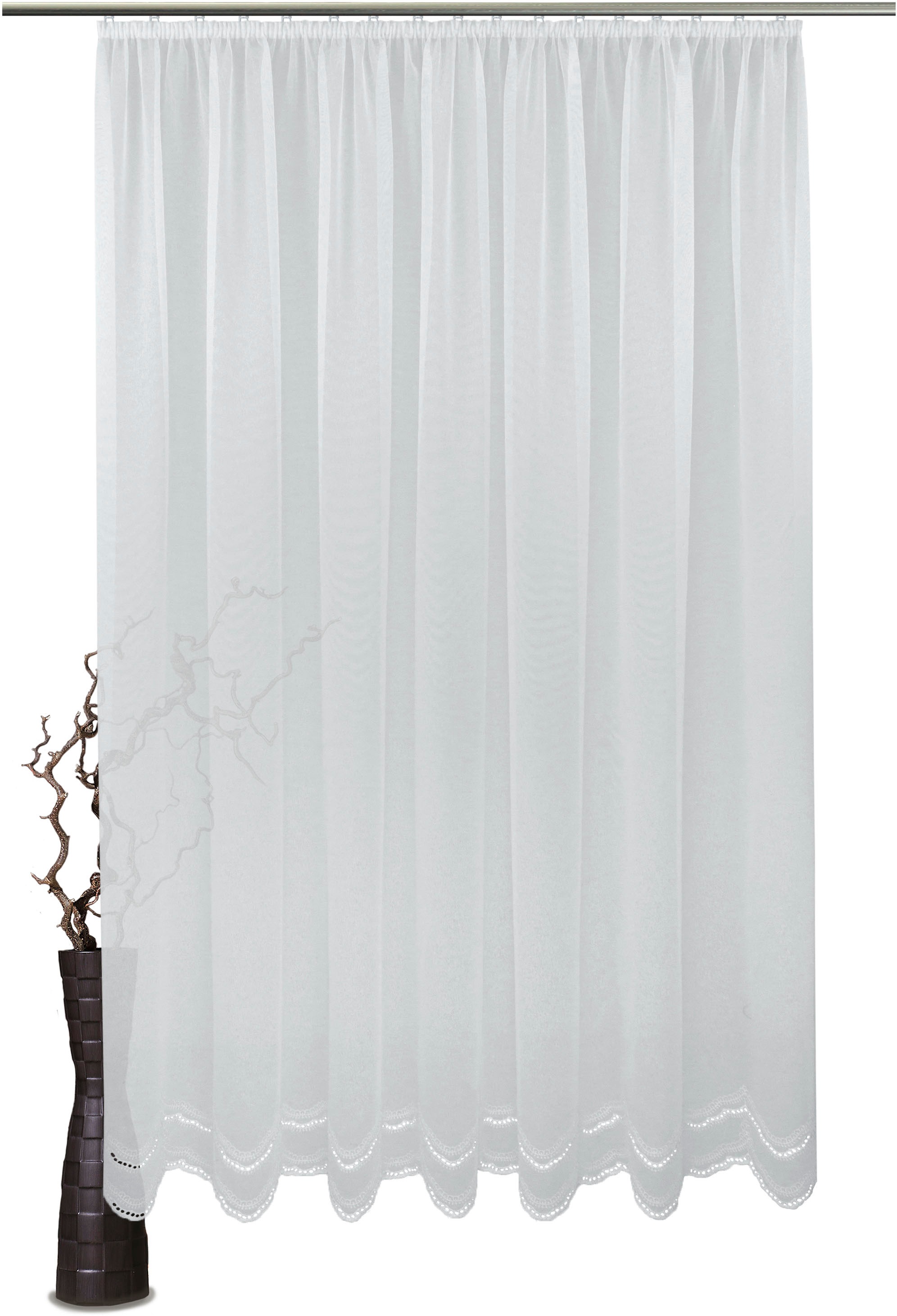 Image of VHG Gardine nach Mass »Mayra«, (1 St.), Stickerei, 1 Kante,Blüten bei Ackermann Versand Schweiz