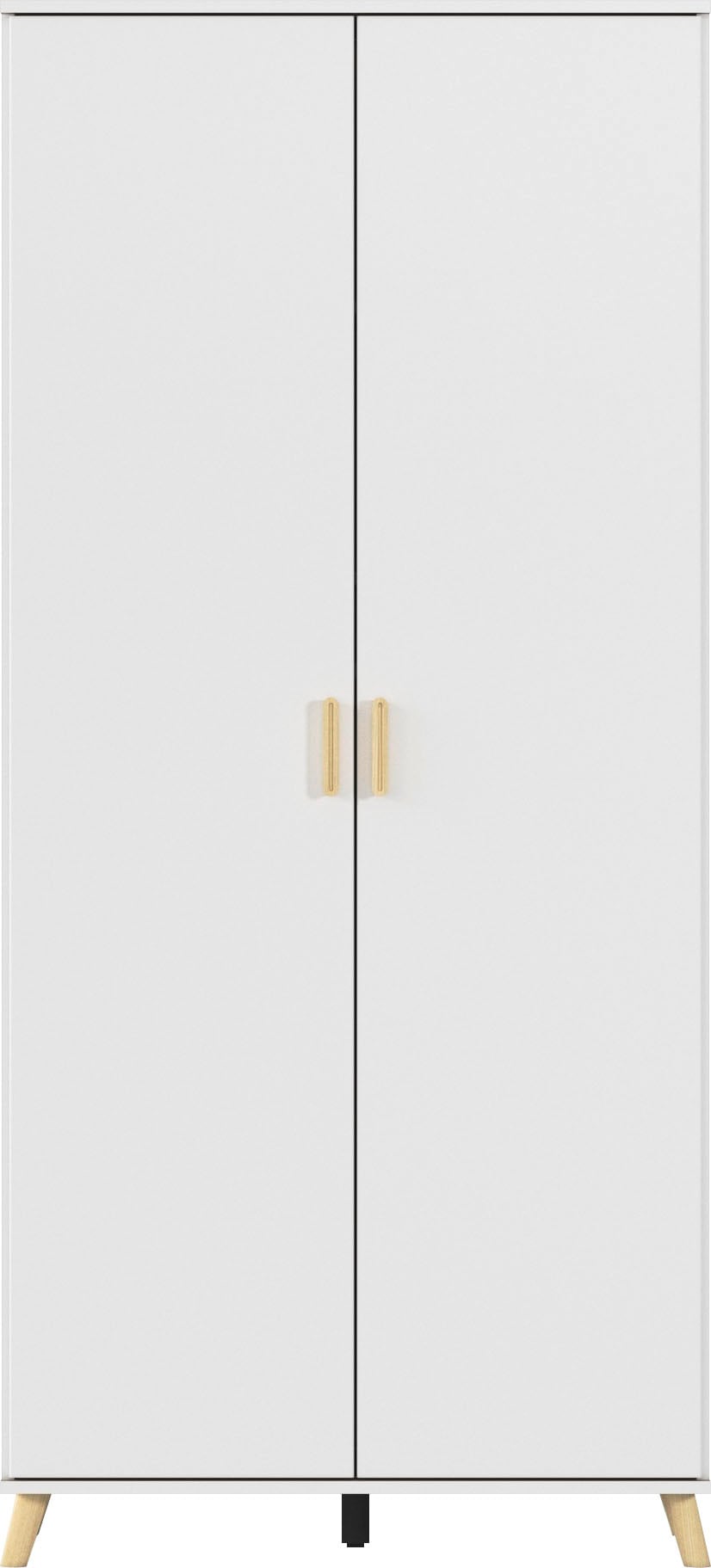 rauch Kleiderschrank »Ottos Choice Skandi Kinderzimmer Bestseller Schlafzimmerschrank FALUN« Breite 92/137/182, Höhe 203 cm,  im modernen Skandi-Look, Füsse/Griffe Eiche massiv MADE IN GERMANY