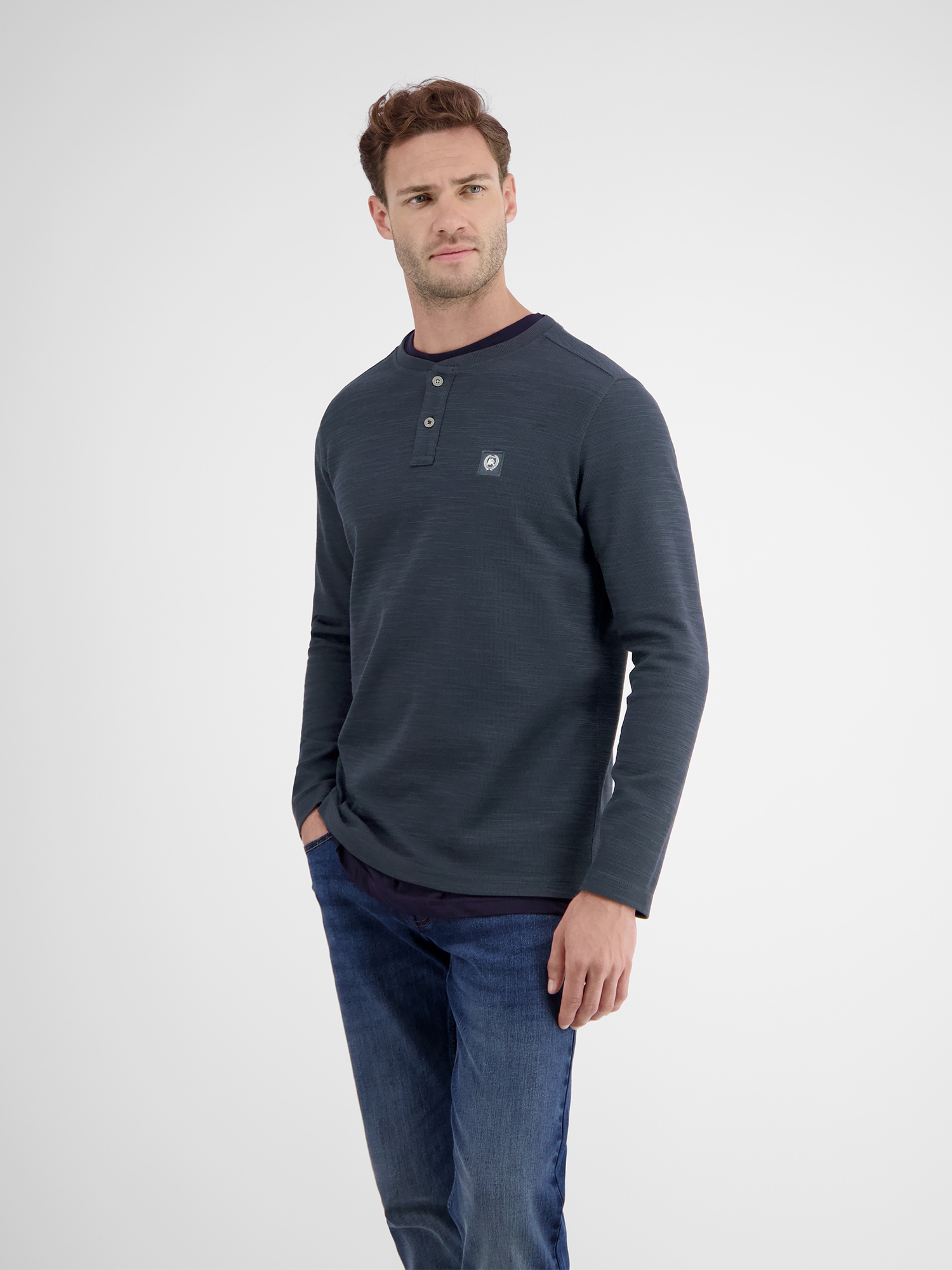 LERROS Henleyshirt »LERROS Serafinoshirt für Herren«