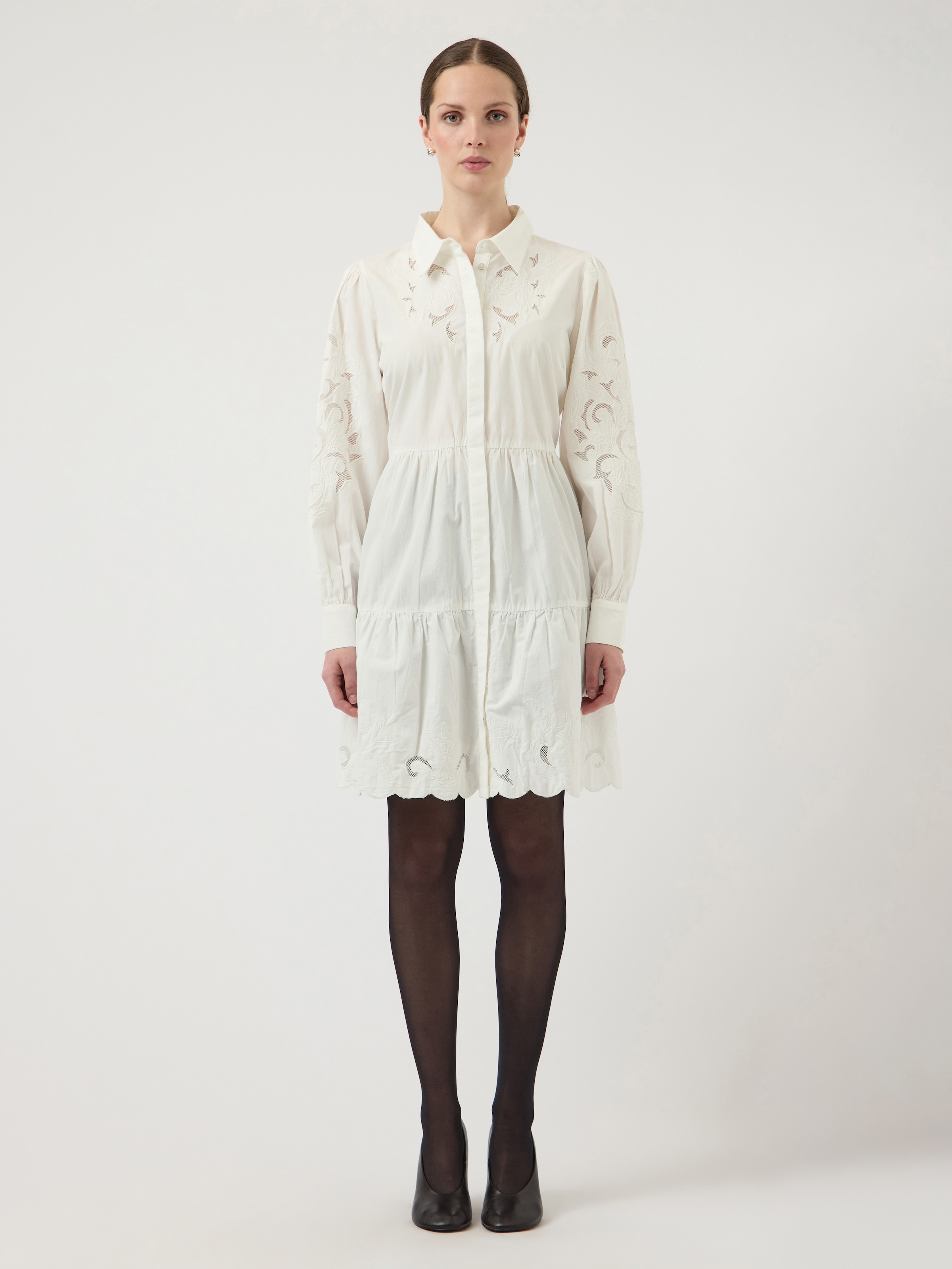 Image of Y.A.S Blusenkleid "YASZIMIA LS SHIRT DRESS S. NOOS" Sommerkleid, loose fit, Baumwolle