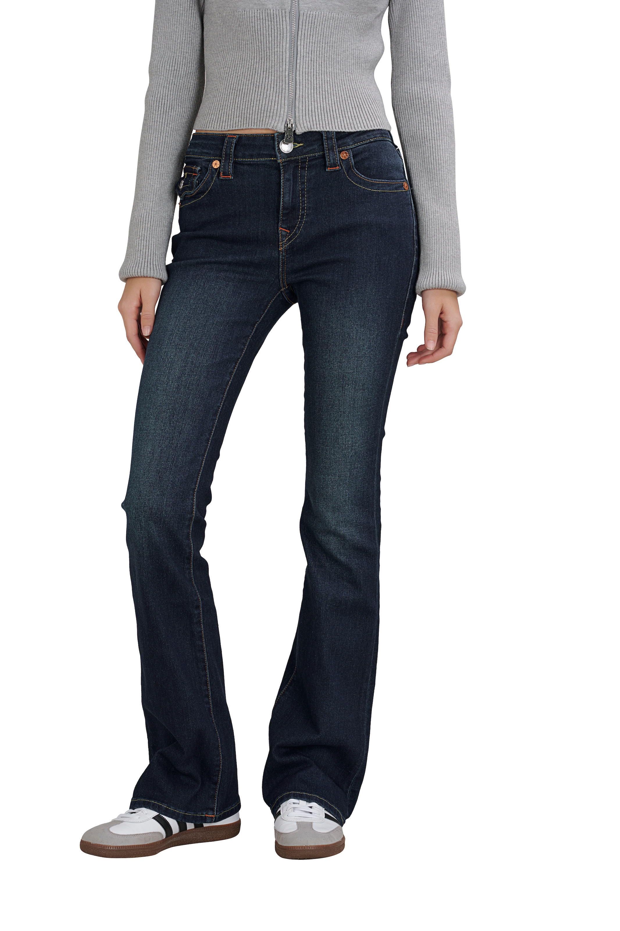 Image of True Religion Bootcut-Jeans "BECCA MR BOOTCUT FLAP" Baumwollmischung, bootcut fit
