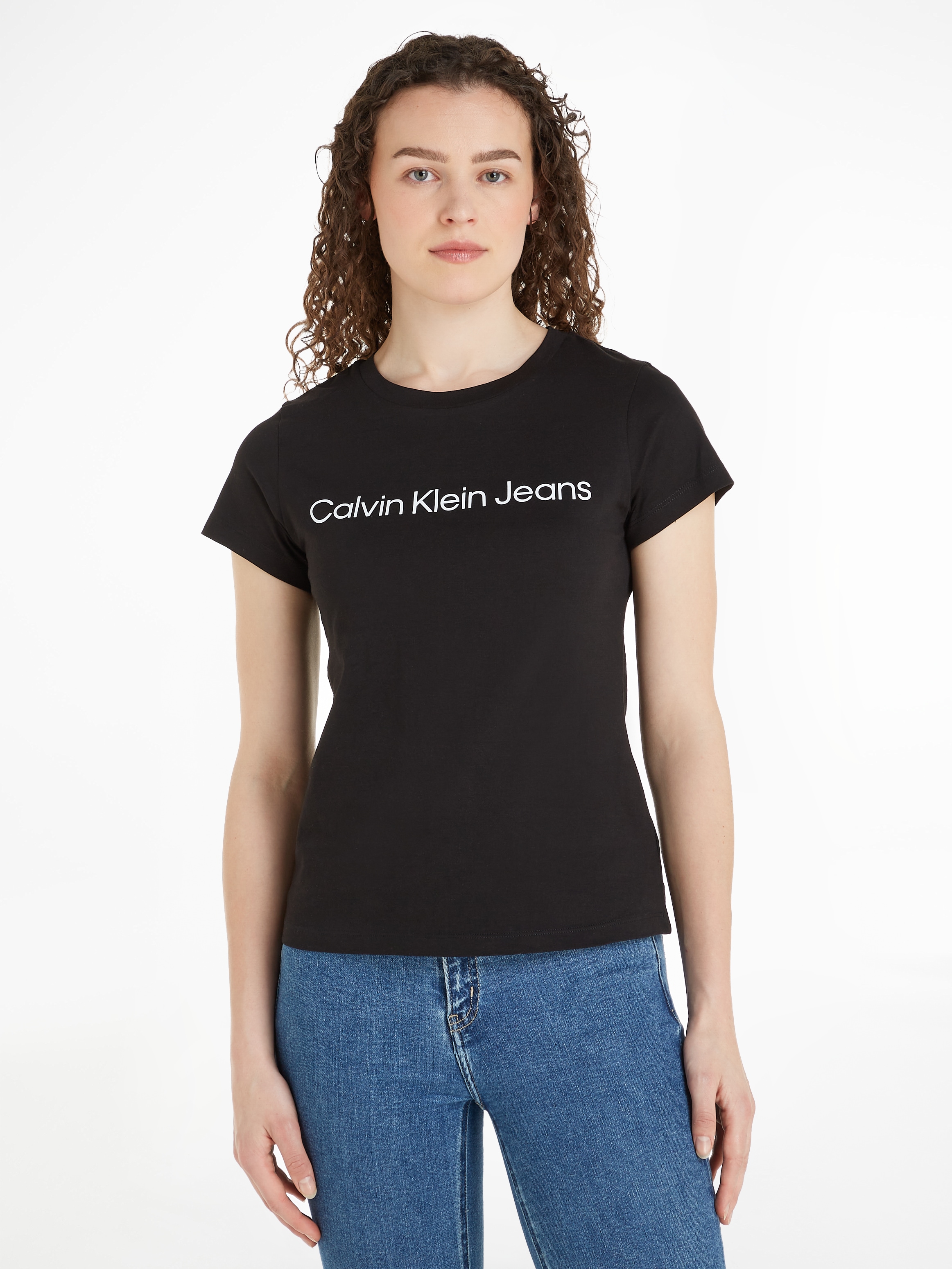 Calvin Klein Jeans T-Shirt »INSTITUTIONAL LOGO 2-PACK TEE«, mit Logoschriftzug