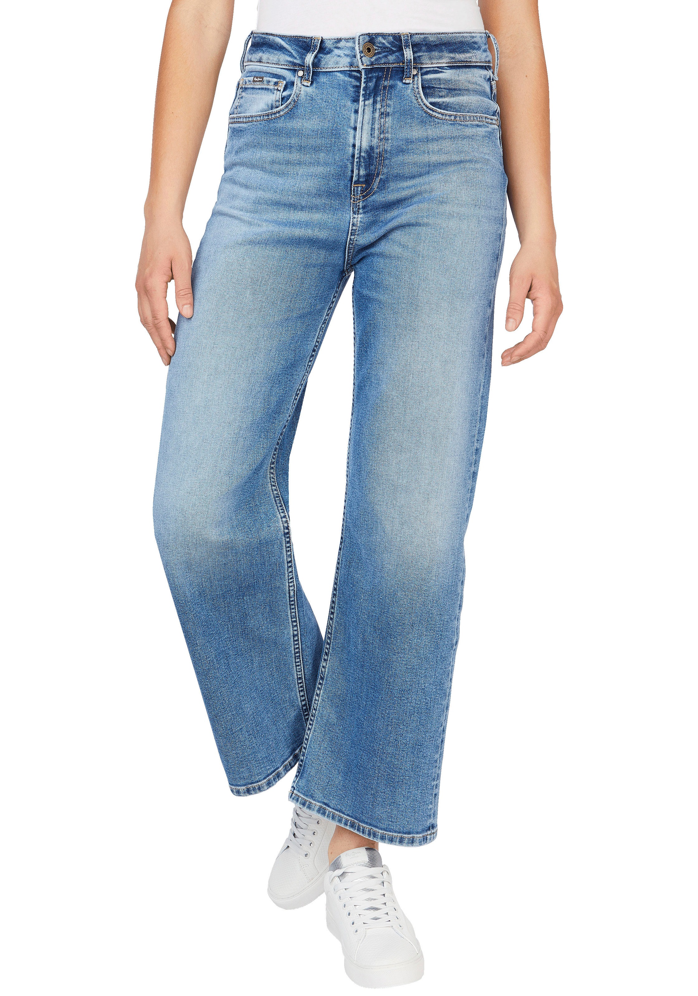 Image of Pepe Jeans High-waist-Jeans »LEXA SKY HIGH«, (1 tlg.), Straight Passform mit extra hohem Bund im Five-Pocket-Style aus Stretch Denim bei Ackermann Versand Schweiz