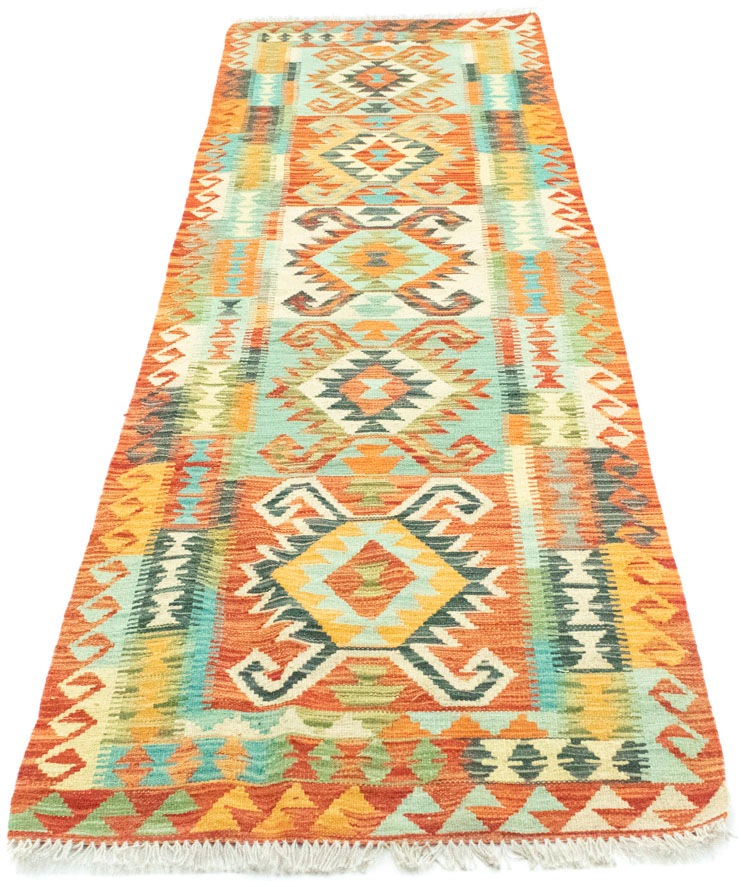 Image of morgenland Wollteppich »Kelim Afghan Teppich handgewebt rot«, rechteckig, 5 mm Höhe, Kurzflor bei Ackermann Versand Schweiz