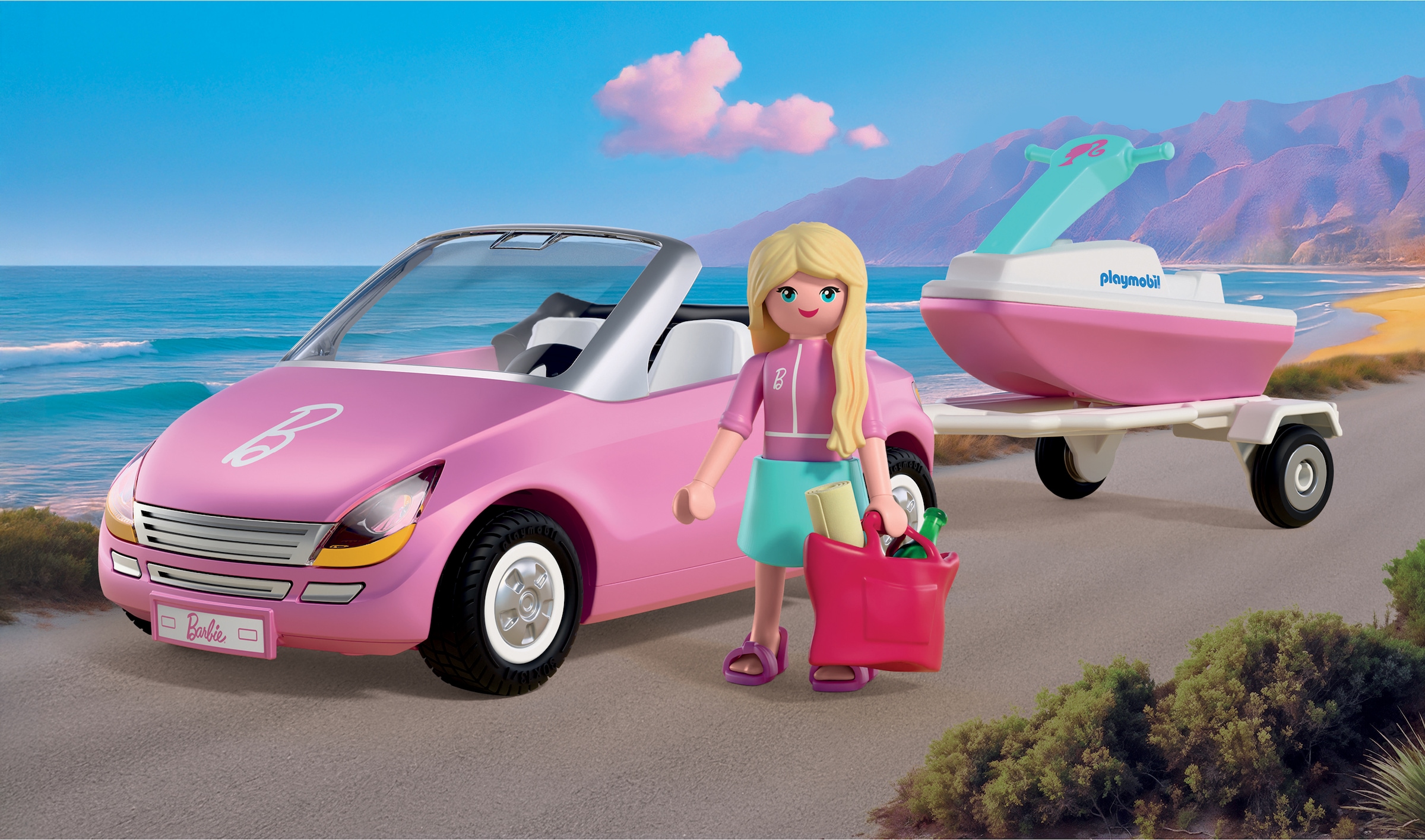Playmobil® Jeu de construction »PLAYMOBIL x Barbie™ Cabrio (72123), Barbie™« Made in Europe