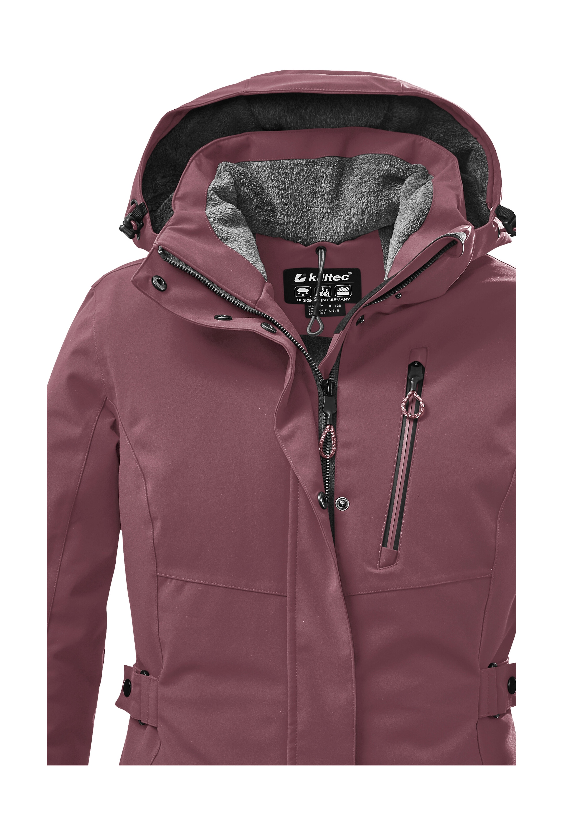 Killtec Parka »KOW 165 WMN PRK« Wasser- und winddichter Parka mit Teddyfleece und abnehmbarer Kapuze