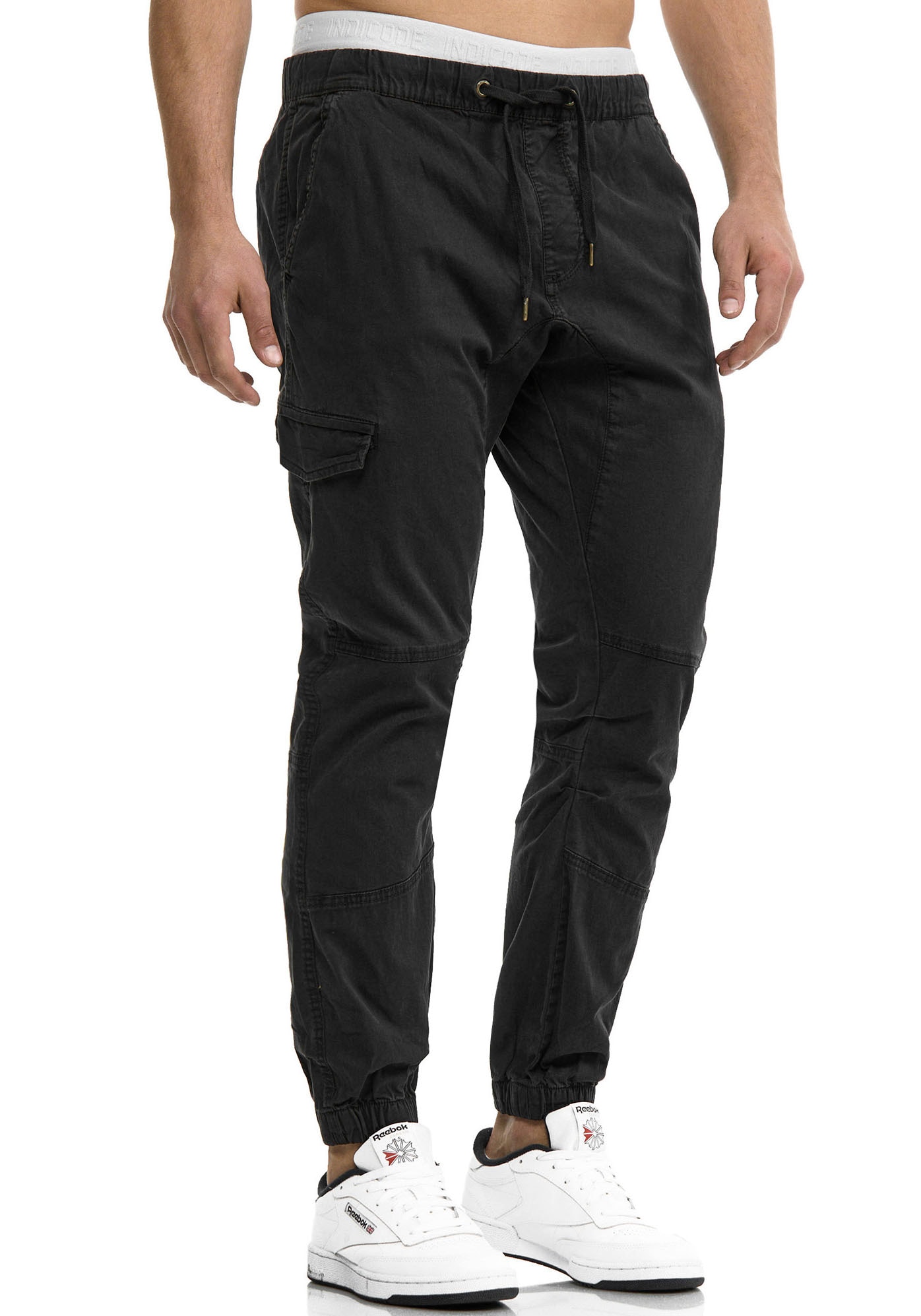 Indicode Cargohose »INLevi«, mit seitlichen Cargotaschen und elastischen Bündchen