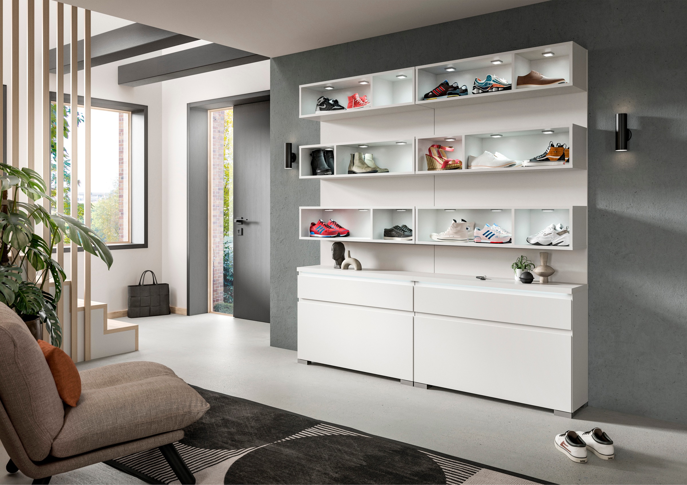 INOSIGN Schuhschrank »Skoskap, Aufsatzregal, passend für Schuhschränke der Serie Skoskap«, 6 Fächer, viel Stauraum, Regal zur Präsentation der Lieblingsstücke