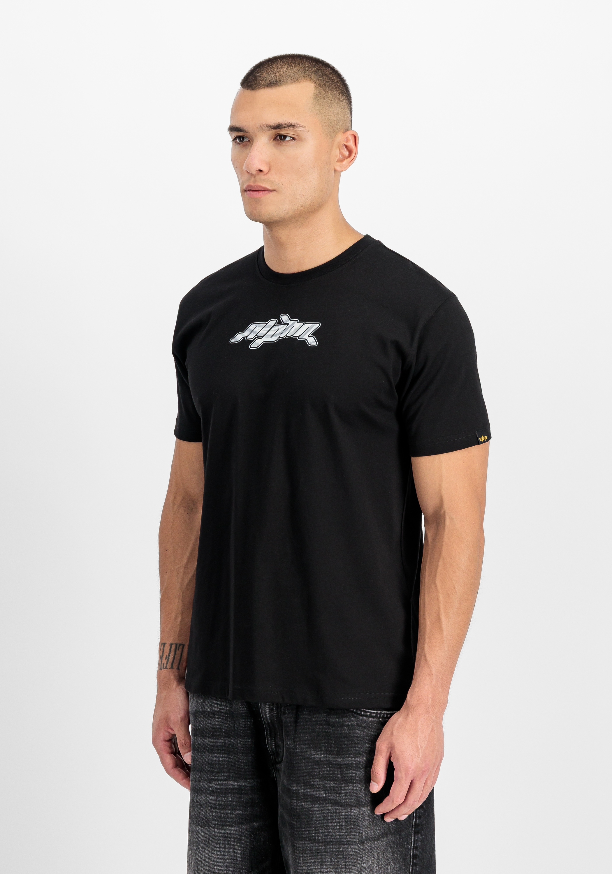 Image of Alpha Industries T-Shirt "3D Wavy Backprint T-Shirt"