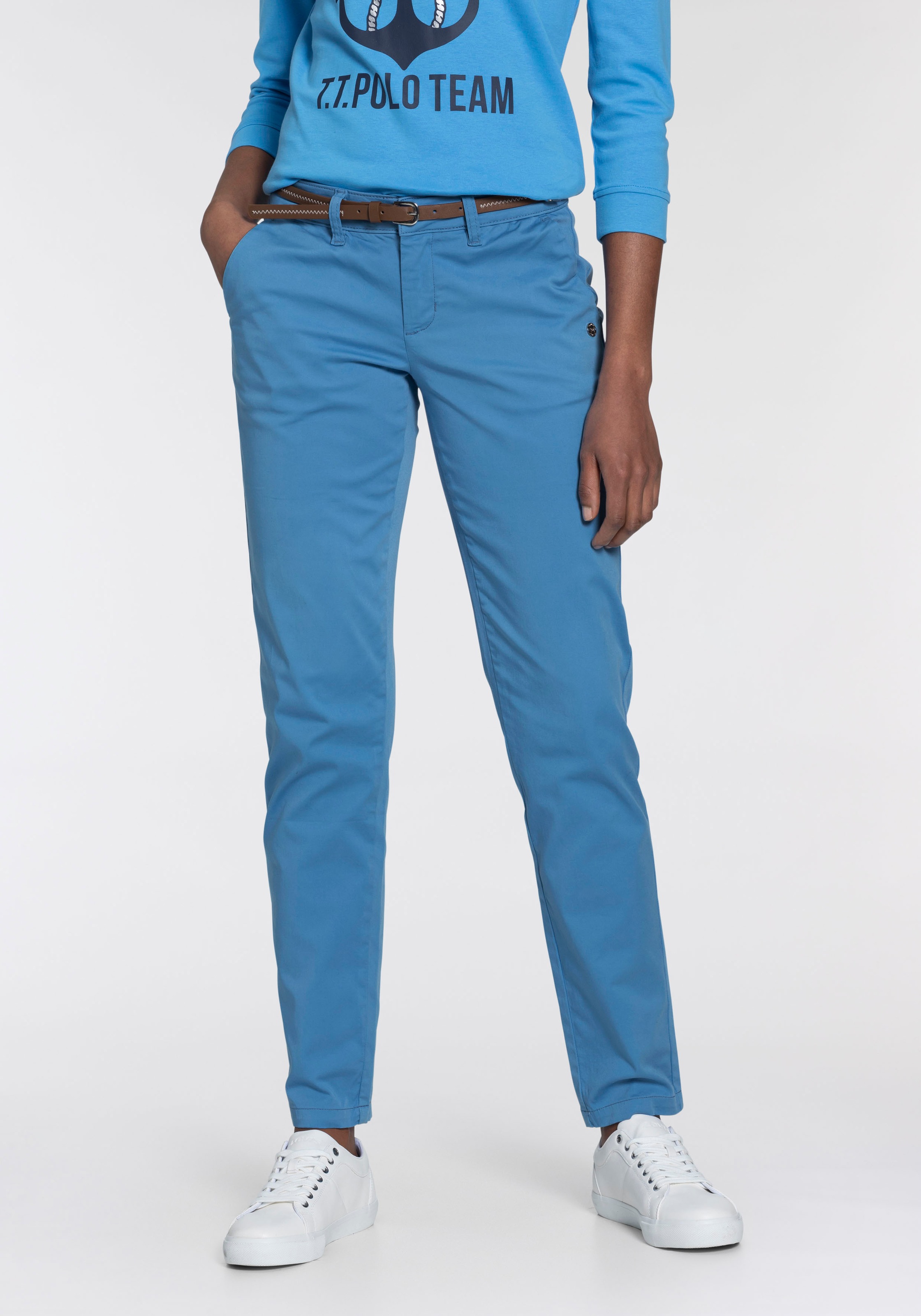 TOM TAILOR Polo Team Chinohose, (mit Gürtel in Lederoptik), in klassischer Chino-Form... kaufen
