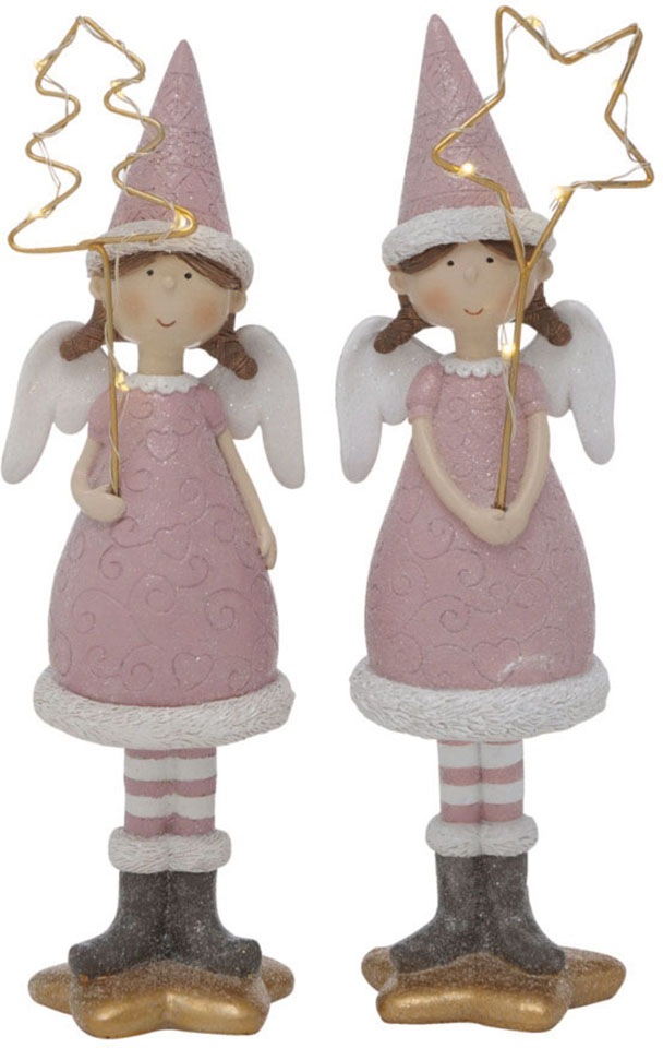 Image of BOLTZE Engelfigur »Vanessy«, (Set, 2 St.), mit LED Beleuchtung, Höhe ca. 23 cm bei Ackermann Versand Schweiz