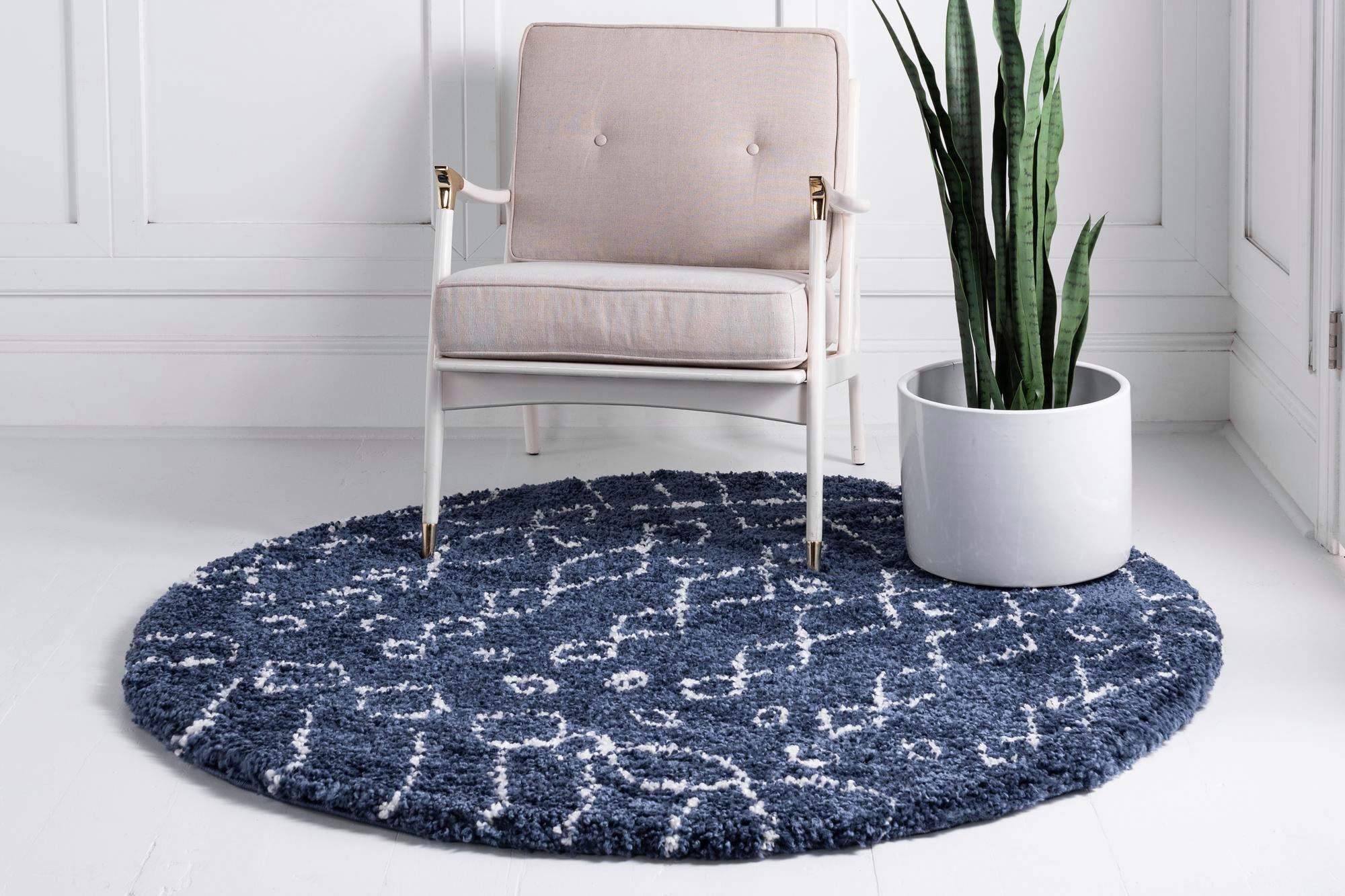 Myflair Möbel & Accessoires Hochflor-Teppich »Temara Shag, LAGERRÄUMUNG!« rund 51 mm Höhe gewebt, Scandi Design, ideal im Wohnzimmer & Schlafzimmer