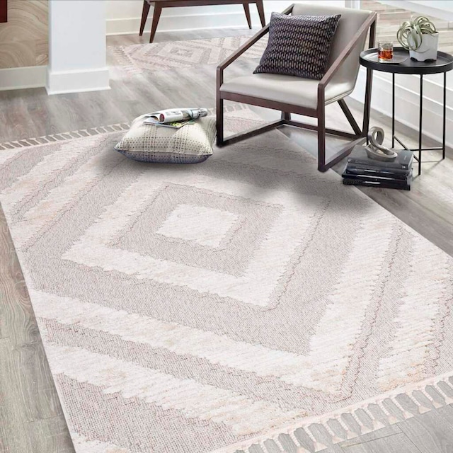 Carpet City Teppich »Valencia 813«, rechteckig, Boho-Stil, Raute-Muster,  3D-Effekt, mit Fransen, Sisal jetzt kaufen