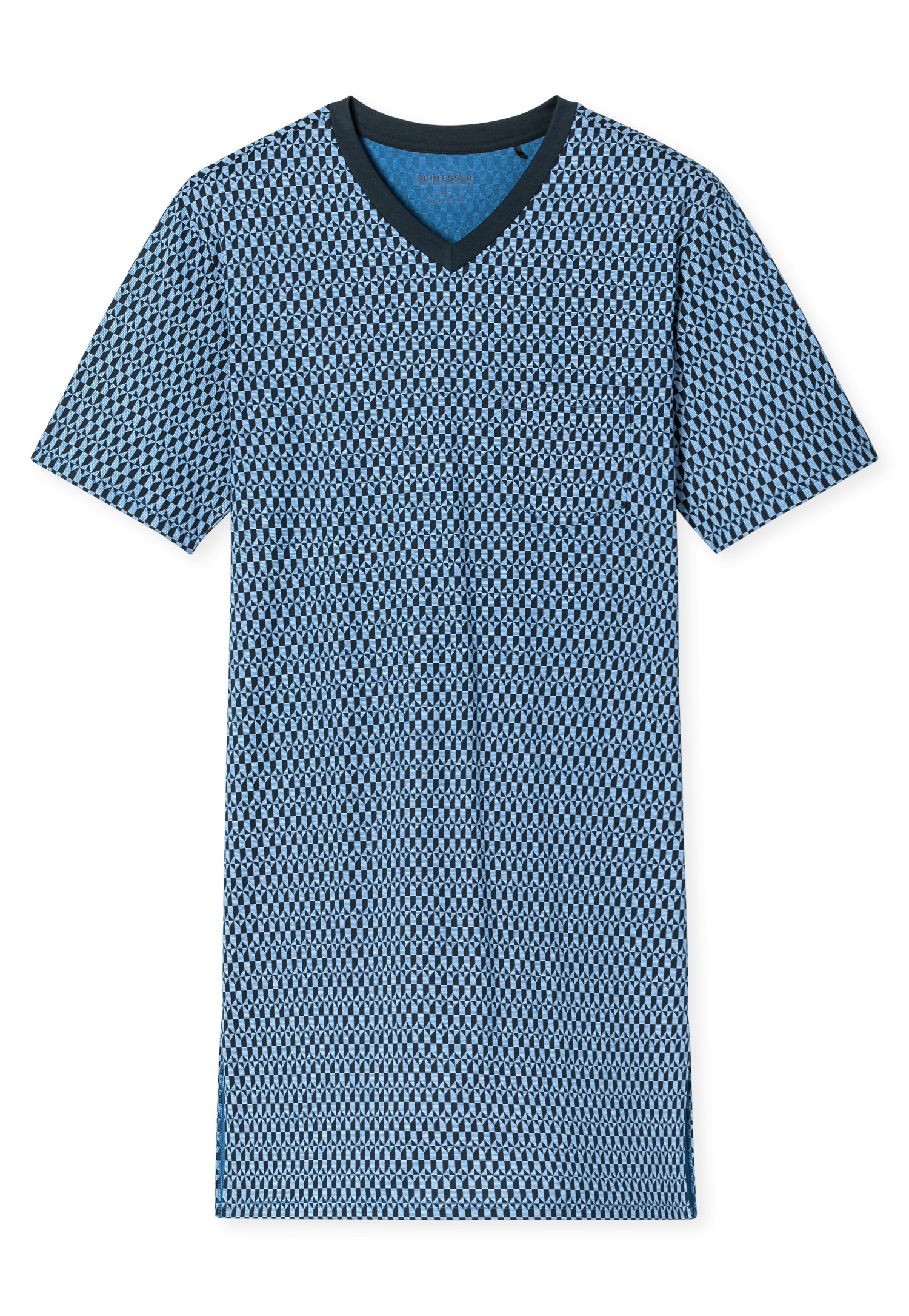 Schiesser Chemise de nuit »Comfort Nightwear« mit V-Ausschnitt, kleine Brusttasche, 1/2-Arm