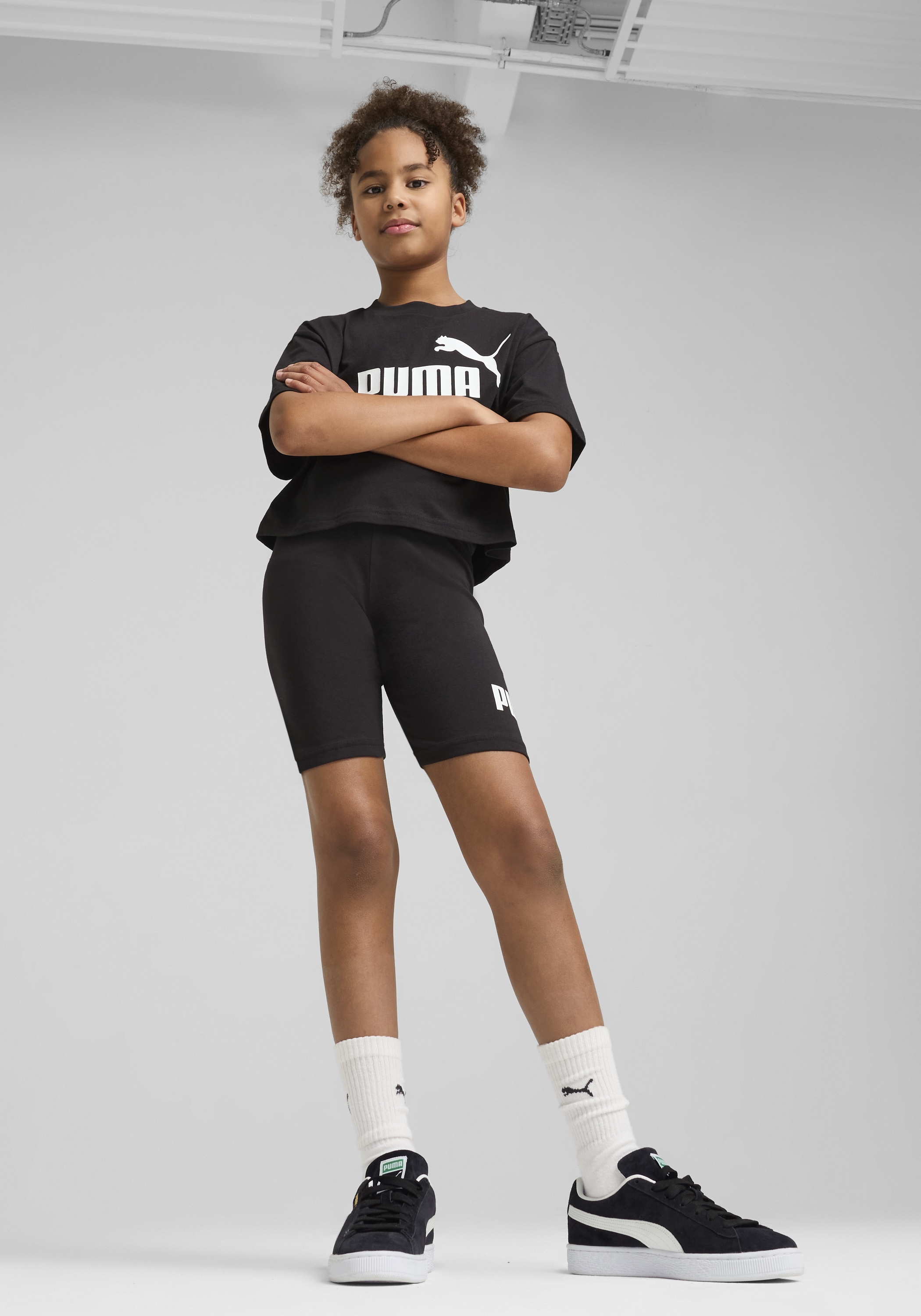 PUMA Leggings »ESS NO 1 LOGO SHORT LEGGINGS G«  pflegeleicht, schmale Passform, sportlicher Stil, für Jugendliche