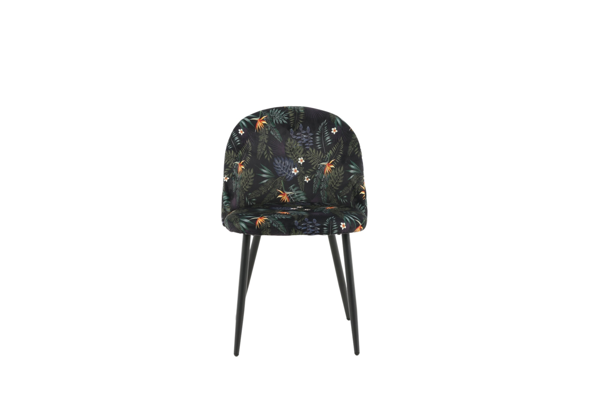 Venture Home Chaise de salle à manger »Velvet, 2er-Set Esszimmerstühle mit Blumenmuster in Schwarz, 150 kg« () 2 cuisChaise rembourrée, revêtement doux, pieds en acier bois naturel, doux, accueillant