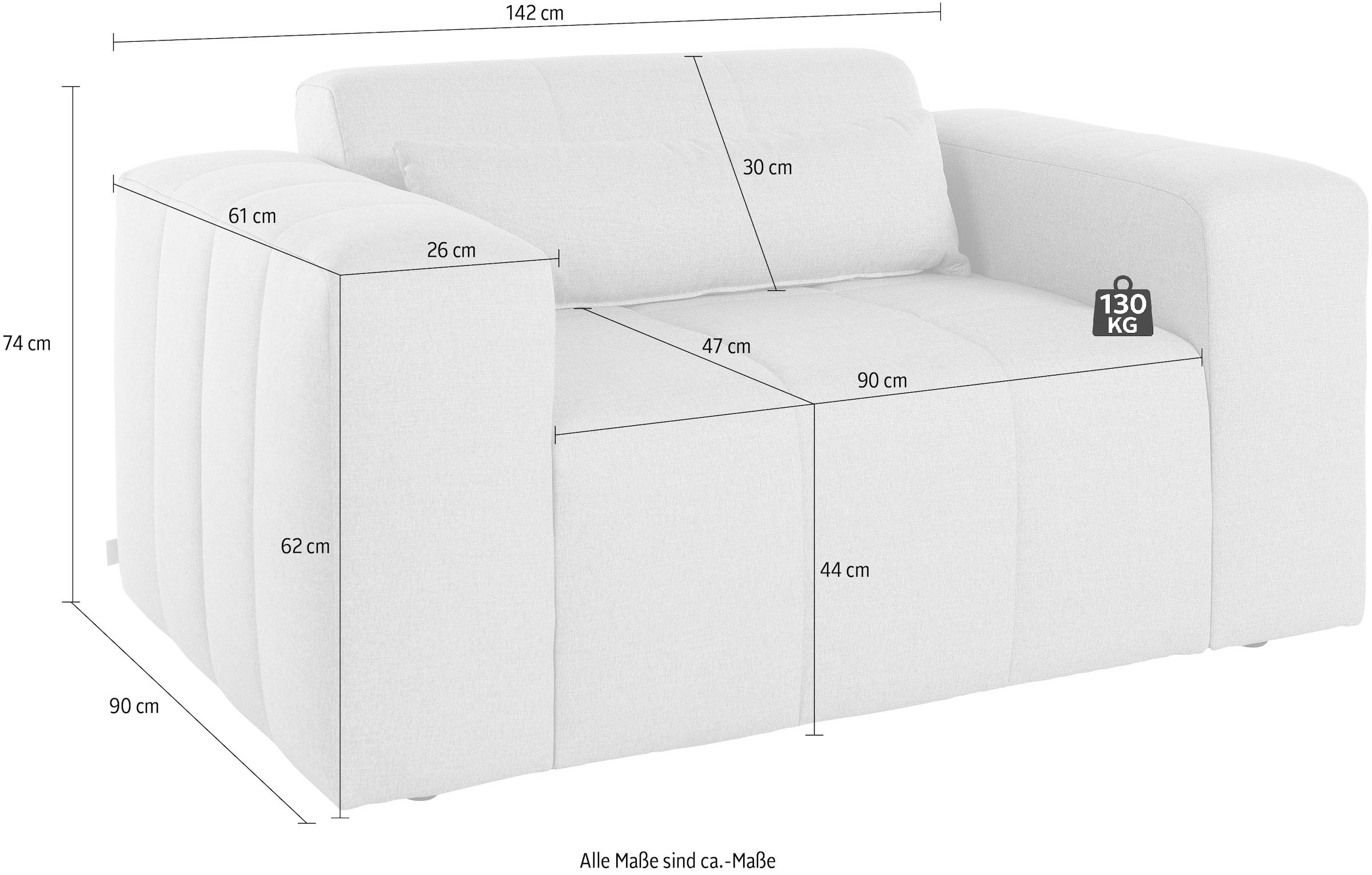 LeGer Home by Lena Gercke Loveseat »Maileen Sessel« passend zur Modulserie "Maileen" - separat stellbar