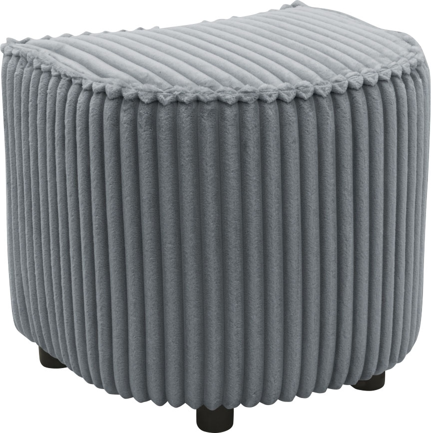 INOSIGN Polsterhocker »AMECA, Hocker, Fusshocker 52 x 47 x 46 cm (BxTxH)«, (1 St.), mit Mega-Cordstoff, sichelförmig