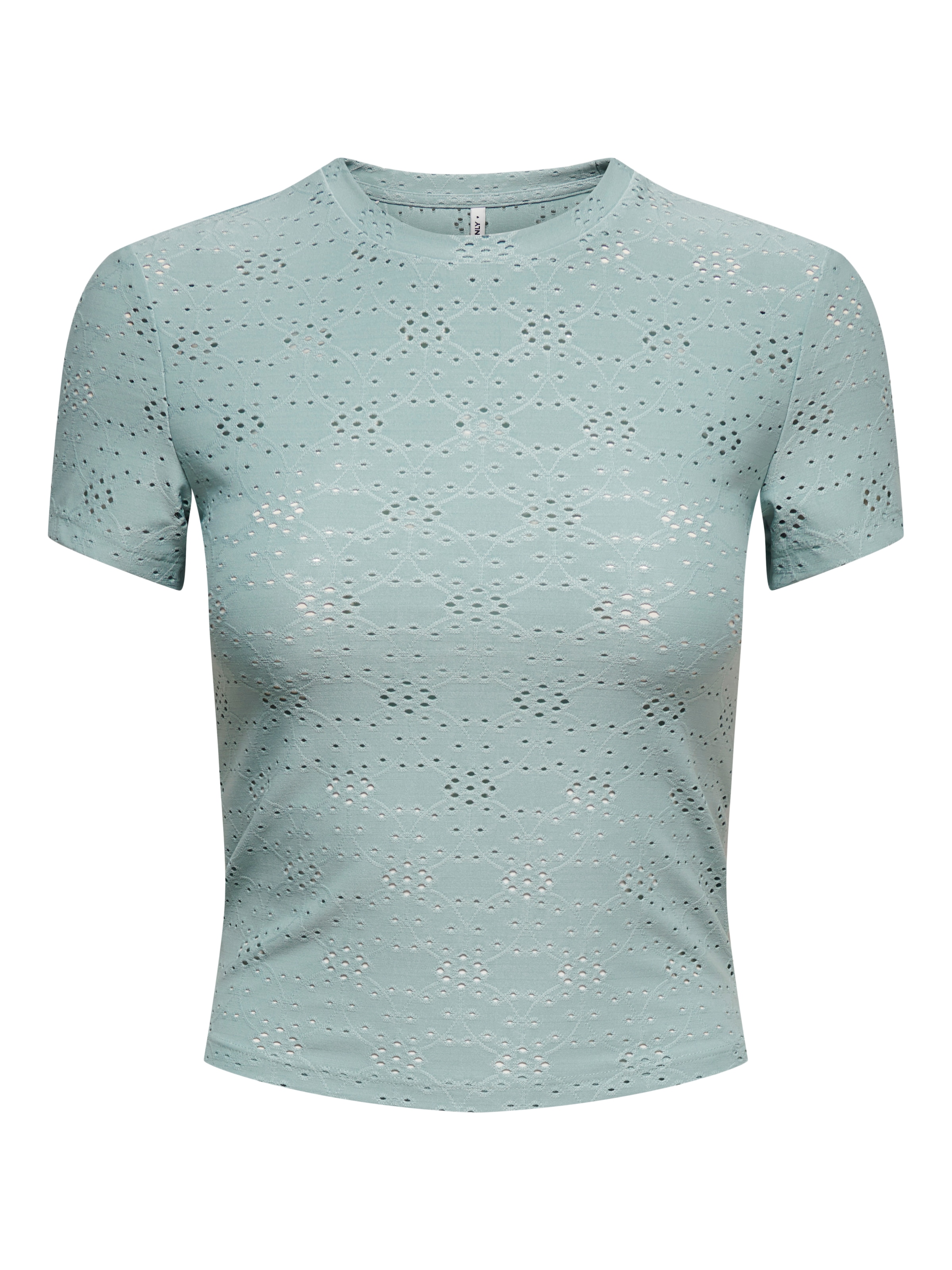 ONLY T-Shirt »ONLSMILLA NEW S/S TOP JRS« Materialmix, slim fit, Rundhals