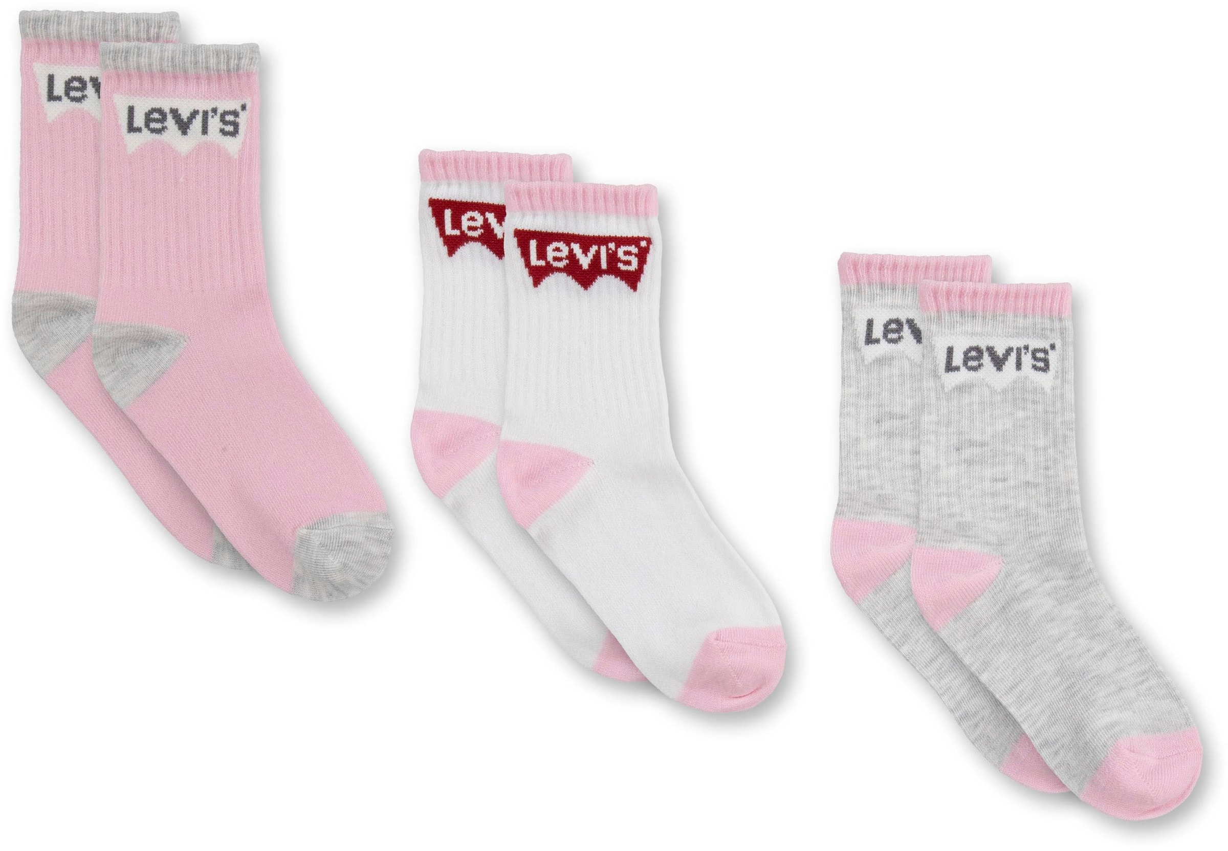 Levi's® Kids Socken »BATWING REGULAR CUT 3PK«, (3 Paar), for BOYS